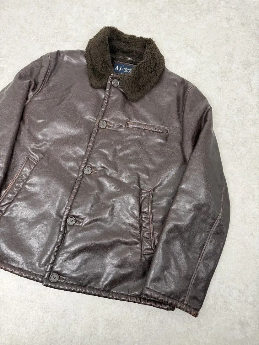 Armani 2000s Armani Brown Faux Shearling Jacket Size US M / EU 48-50 / 2 - 7 Thumbnail
