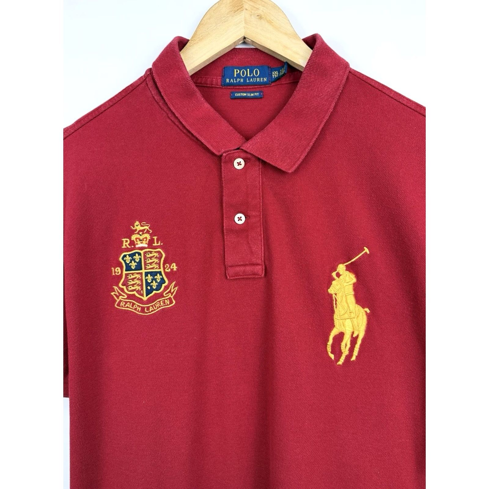 Ralph Lauren Polo Ralph Lauren Rugby Slim Fit Polo T-Shirt XXL Red Mens Polo Shirt Rugby Slim Fit Rare Color Red 90s/90s? Size US XXL / EU 58 / 5 - 4 Thumbnail