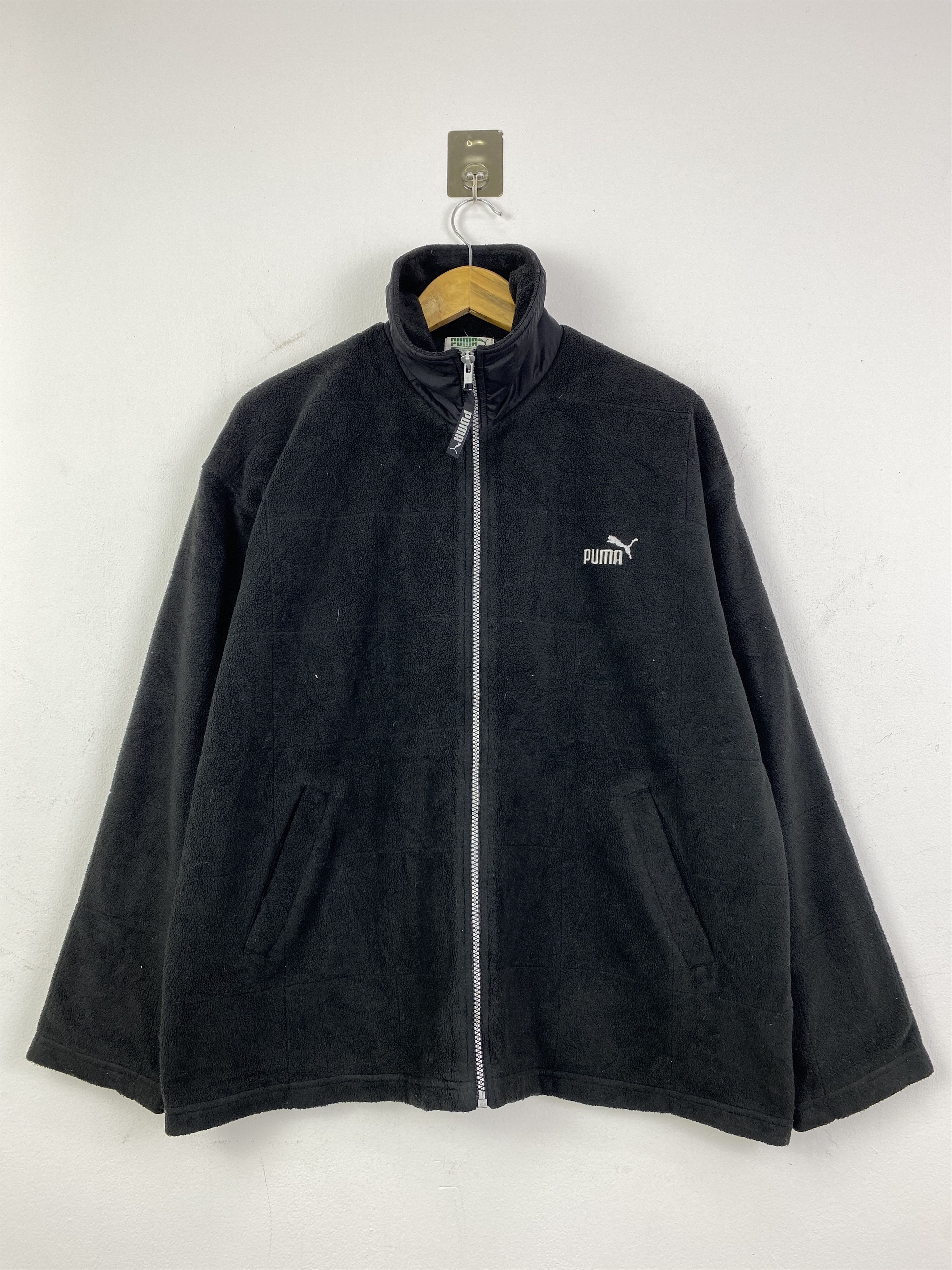 Puma Vintage Puma Full-zip Black Fleece Jacket JA0227 Size US L / EU 52-54 / 3 - 1 Thumbnail