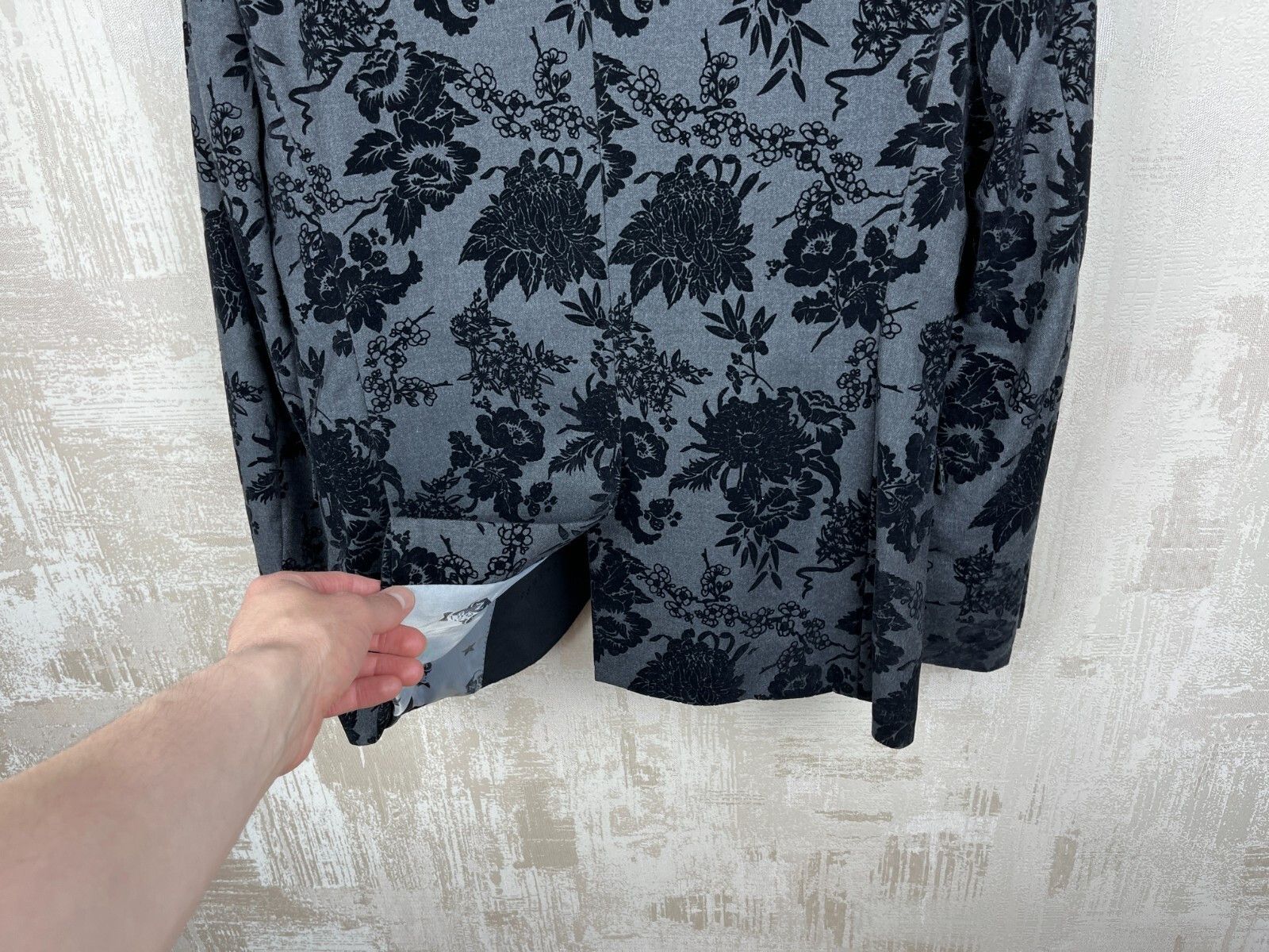 Noose & Monkey Noose & Monkey Paprika Jacket Floral Black Velvet Blazer Size US M / EU 48-50 / 2 - 14 Thumbnail