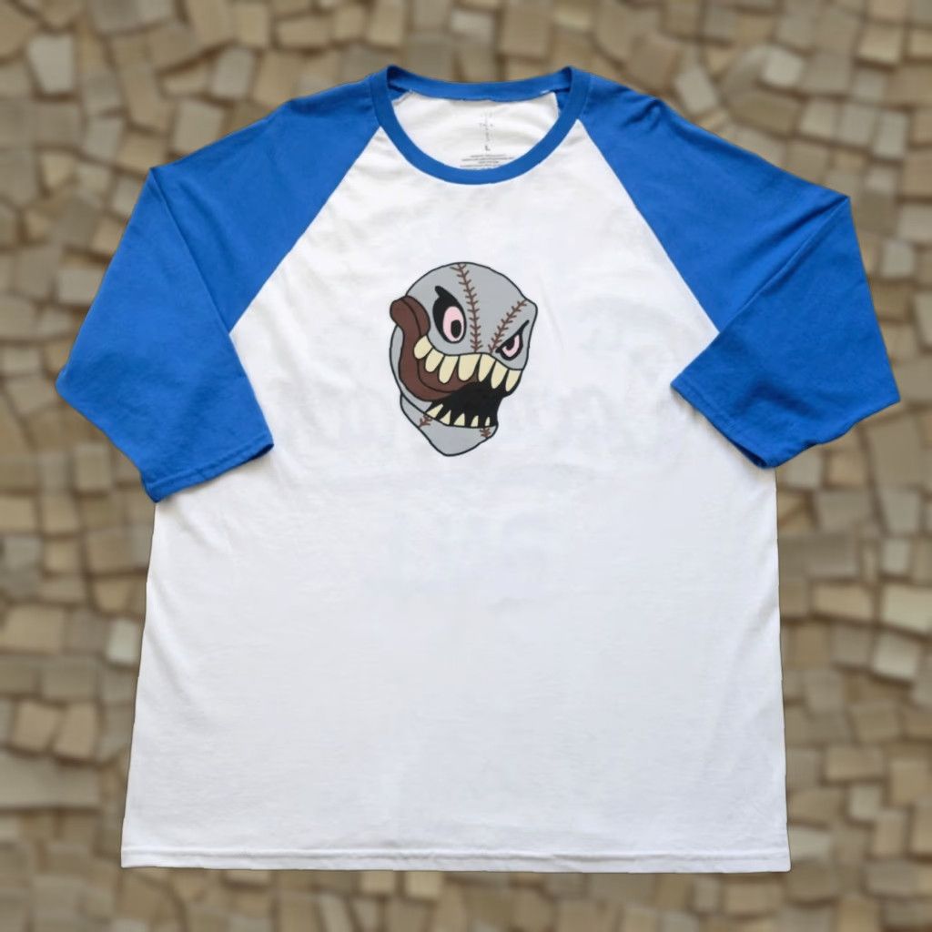 Travis Scott VINTAGE TRAVIS SCOTT ASTROWORLD CACTUS JACK BASEBALL GAME VTG Y2K MUSIC T SHIRT 2021 L Size US L / EU 52-54 / 3 - 1 Thumbnail