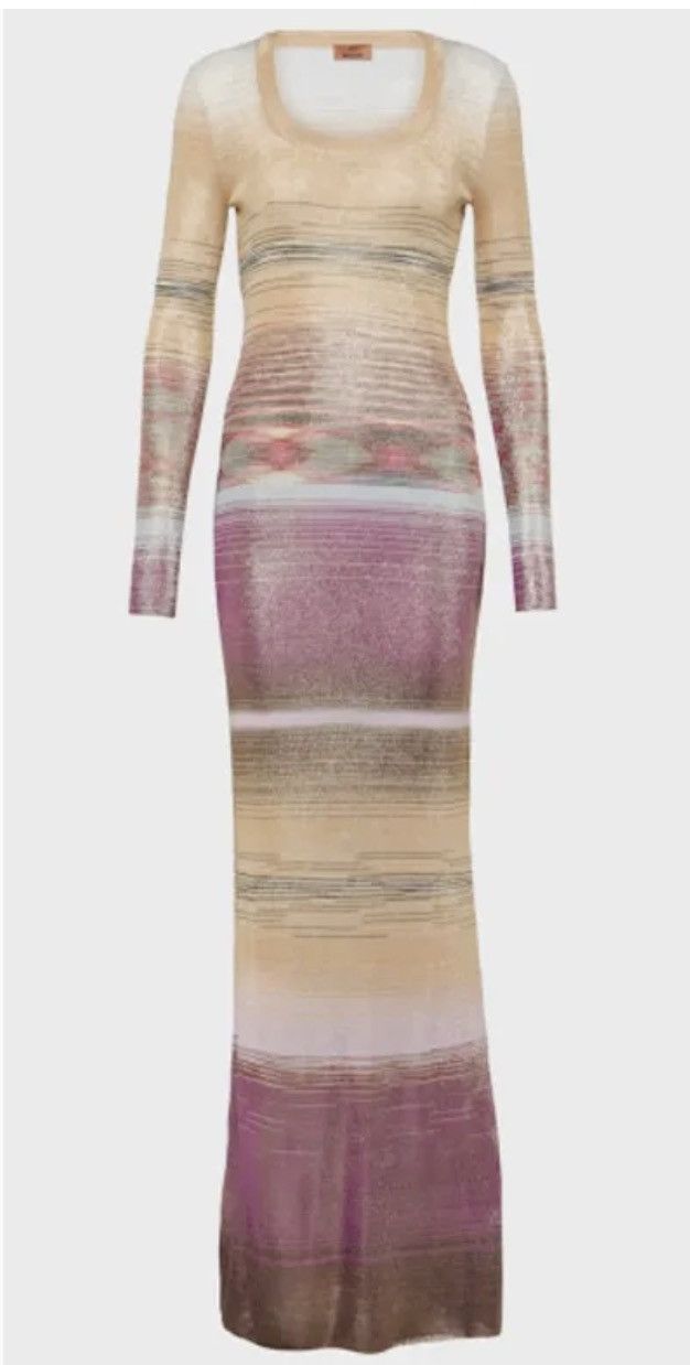 Missoni Missoni Space-Dyed Multicolor Long Sleeve Dress NWT - EU 44 Size M / US 6-8 / IT 42-44 - 1 Thumbnail