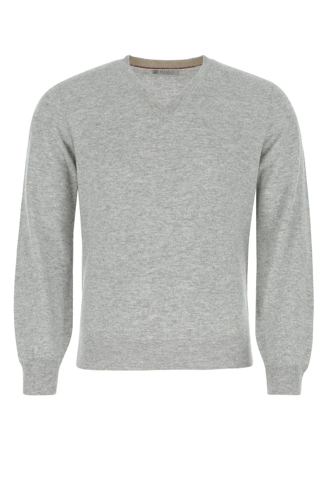 Brunello Cucinelli o1w1db10425 Cashmere Jumper in Light Grey Size US S / EU 44-46 / 1 - 1 Thumbnail