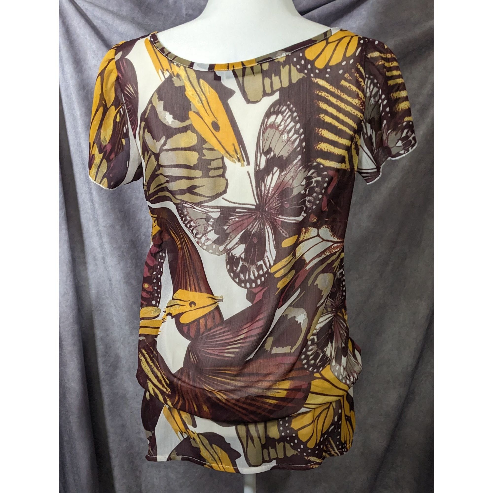 Other Vintage Royal Chicks Bohemian Butterfly Semi Sheer Top Size Size M / US 6-8 / IT 42-44 - 11 Thumbnail