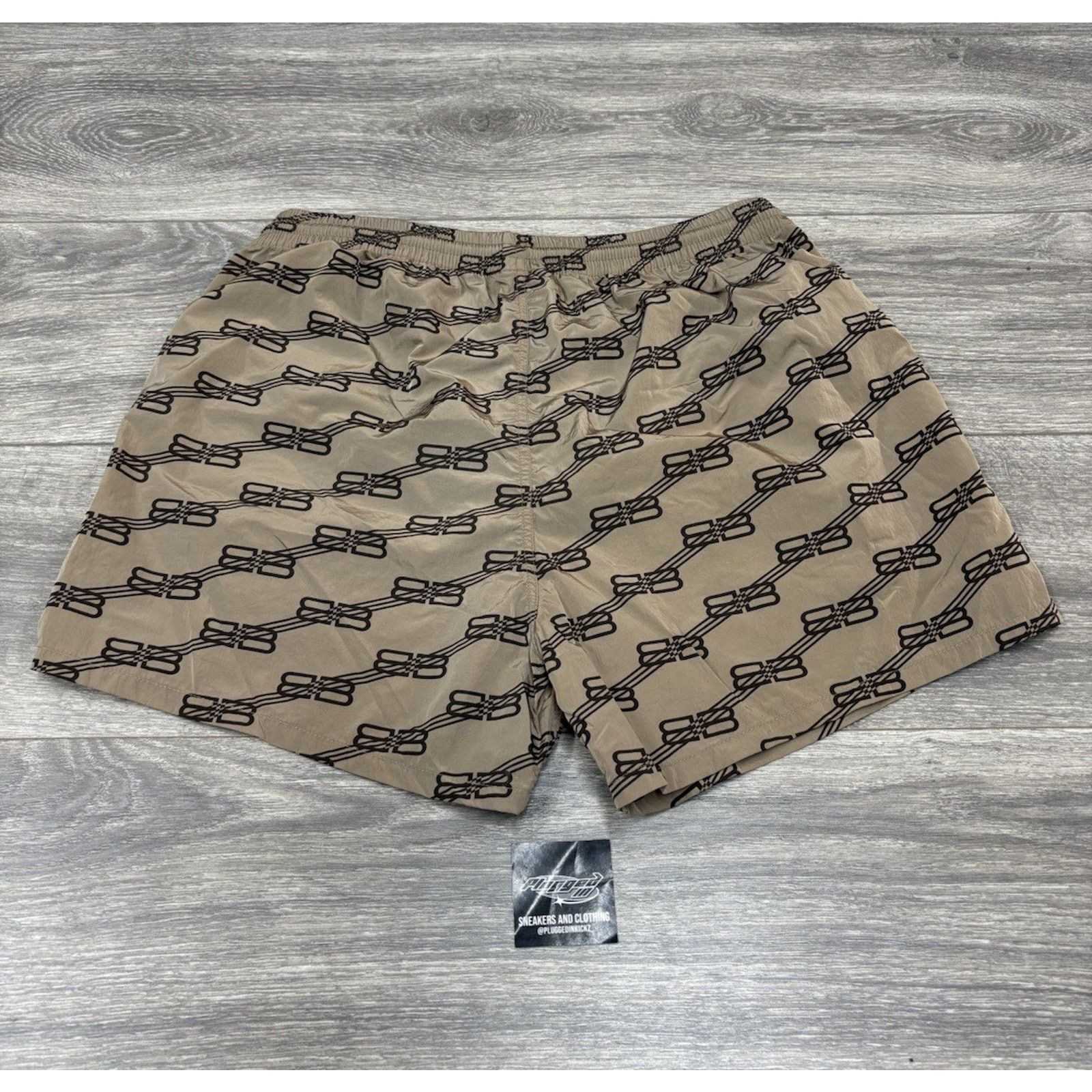 Balenciaga Balenciaga BB Monogram Swim Shorts ' Beige Brown ' | NEW! Size US 30 / EU 46 - 6 Thumbnail