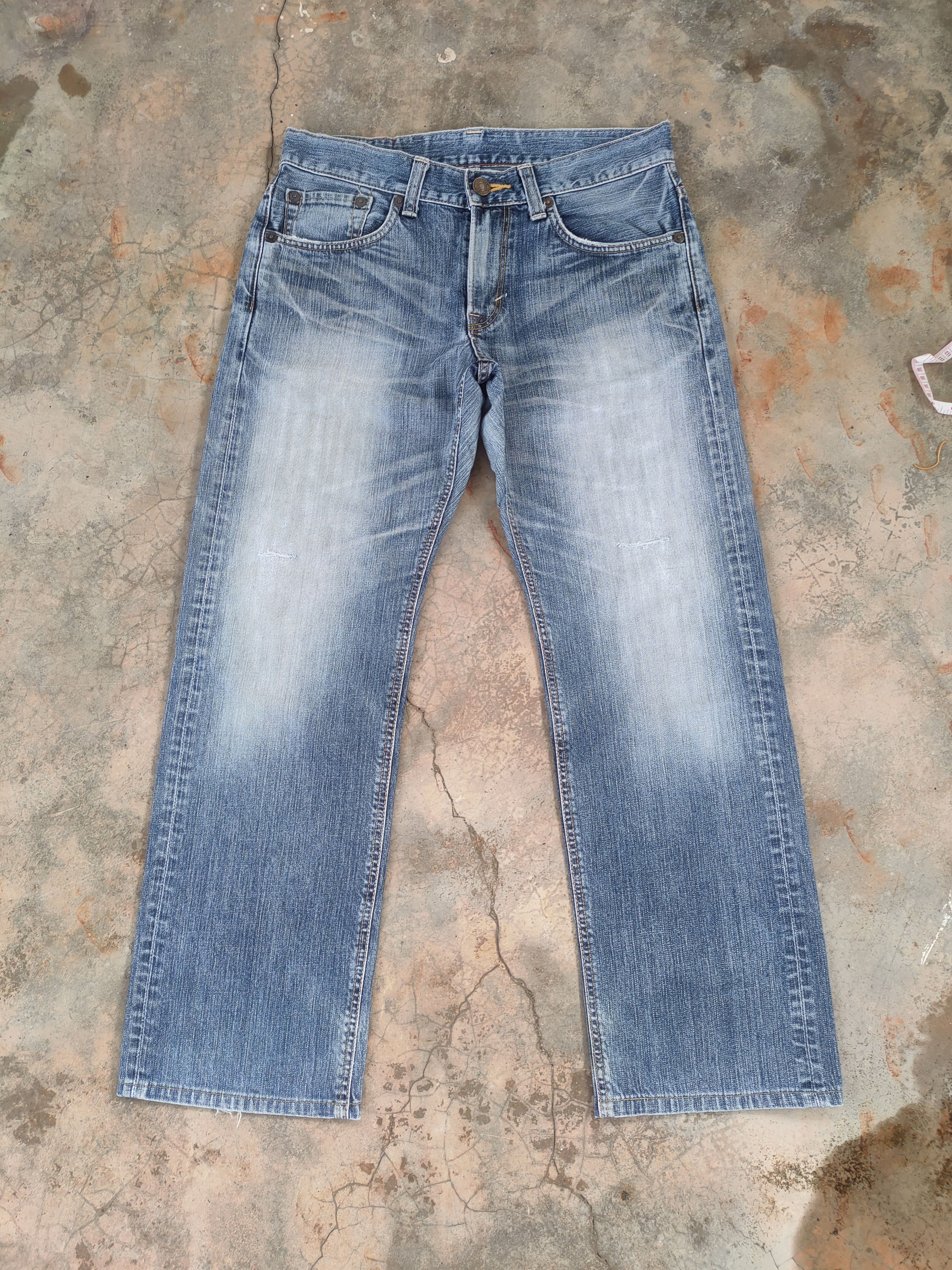 Edwin × Jean W33 VINTAGE EDWIN 504 FADED DISTRESSED JEAN PANTS Size US 33 - 1 Thumbnail
