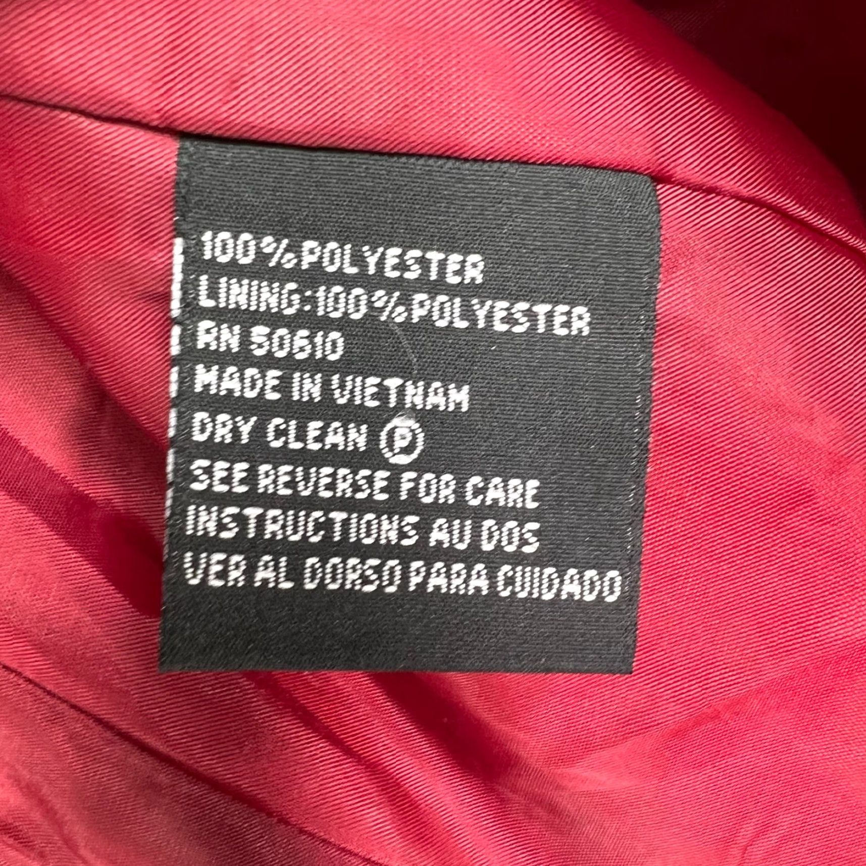 Kasper Kasper Blazer Jacket Womens size 8 Floral Open Blazer Maroon Poly Red Lined Casual Business Women Size M / US 6-8 / IT 42-44 - 6 Thumbnail