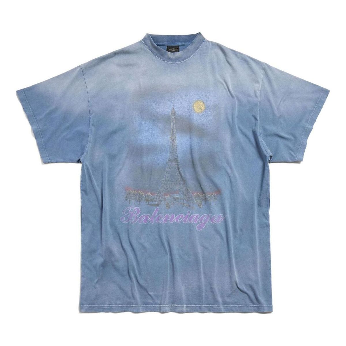 Balenciaga Paris Moon T-Shirt in blue Size US S / EU 44-46 / 1 - 1 Thumbnail