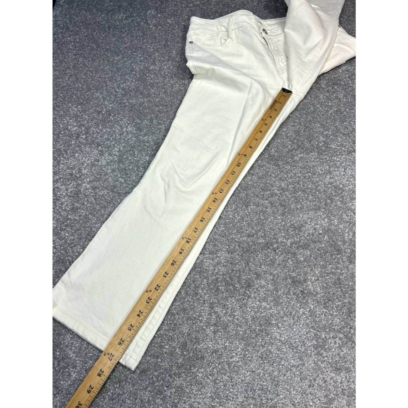 Frame FRAME Jeans Le Mini Bootcut Womens 29 Beige Denim Cotton Mid Rise 32x27 Casual Size 29" - 5 Thumbnail
