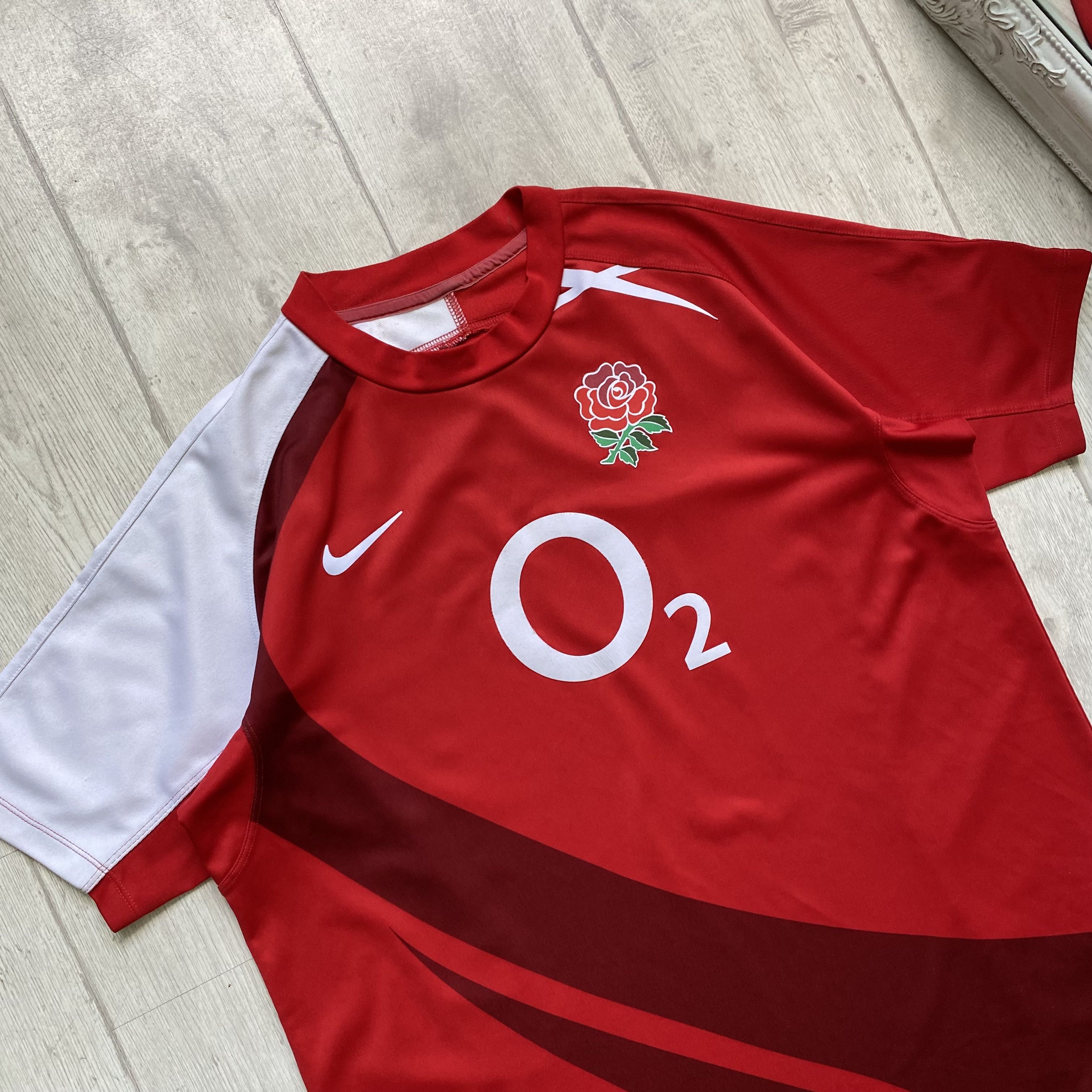 Nike 🏈 Vintage Nike England Rugby Jersey Tee Drill blockore Size US L / EU 52-54 / 3 - 3 Thumbnail