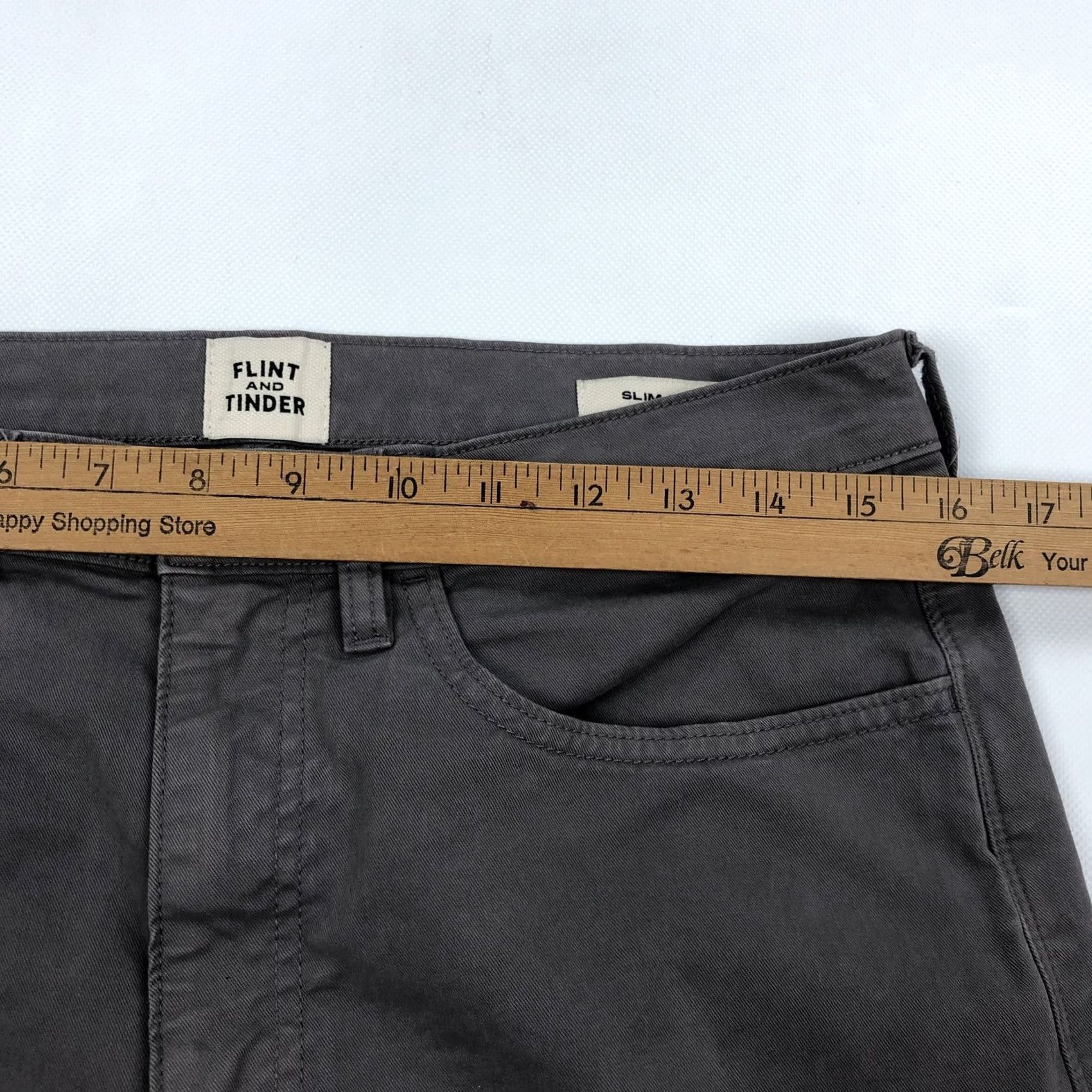 Flint And Tinder Flint and Tinder Men's Slim Fit 365 Pants Gray Size 31x30 Chino Straight Front 5-Pocket Stretch Cotton Spandex Casual Business Casual Casual Mens Size US 31 - 7 Thumbnail