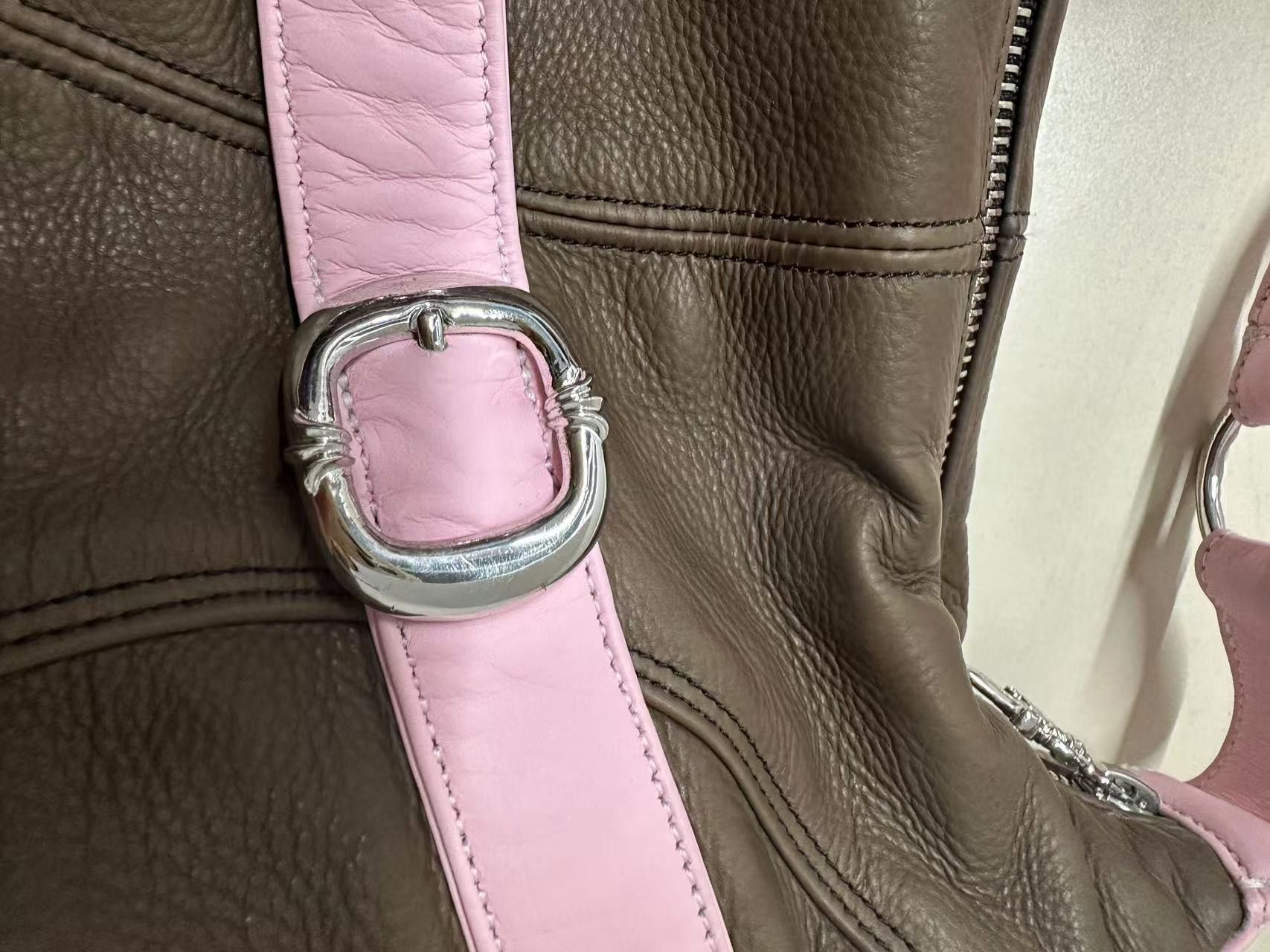 Chrome Hearts Chrome Hearts Brown&Pink Leather Casper Shoulder Bag Size ONE SIZE - 10 Thumbnail