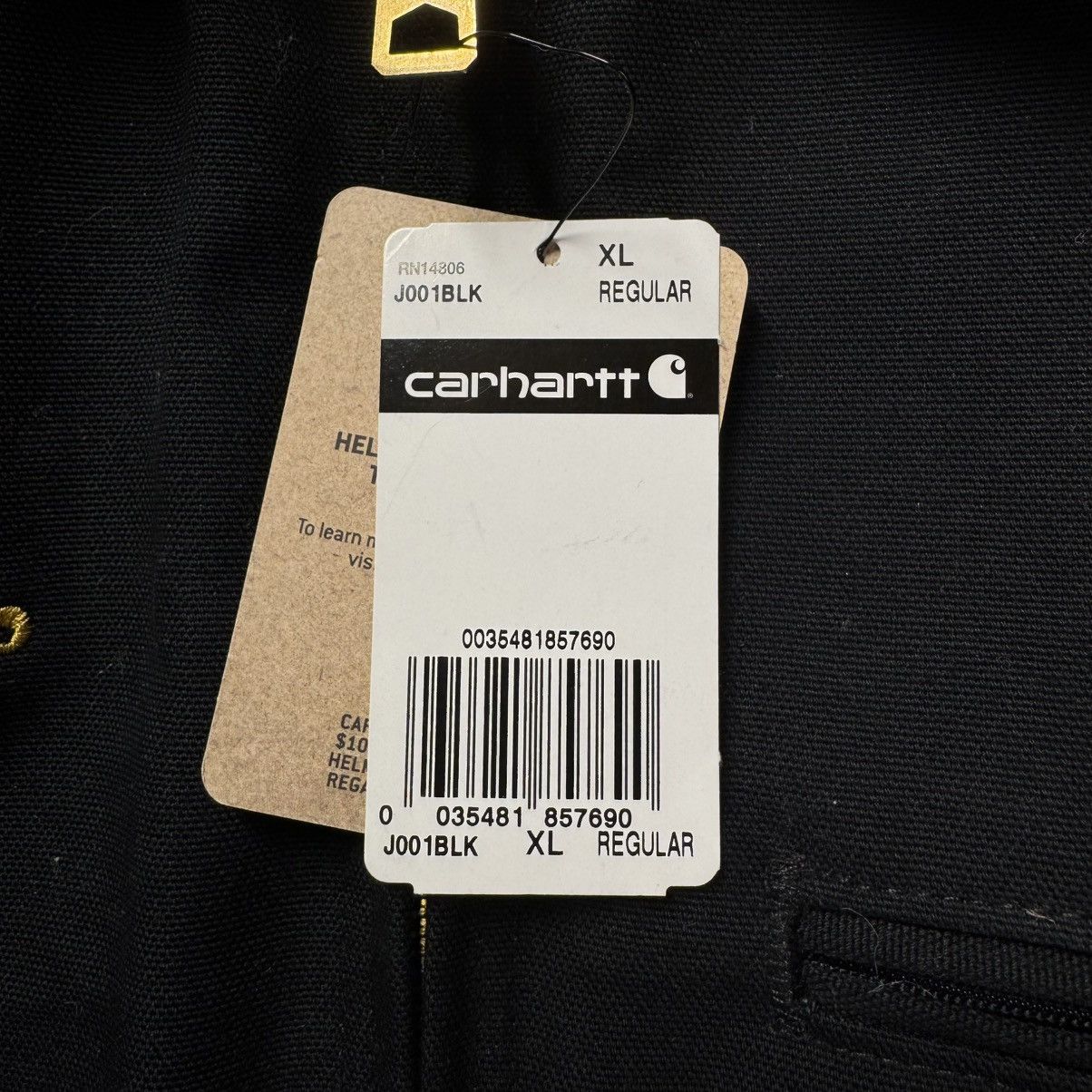 Carhartt Carhartt J001 BLK Black Detroit Jacket XL - Deadstock - USA Size US XL / EU 56 / 4 - 4 Thumbnail