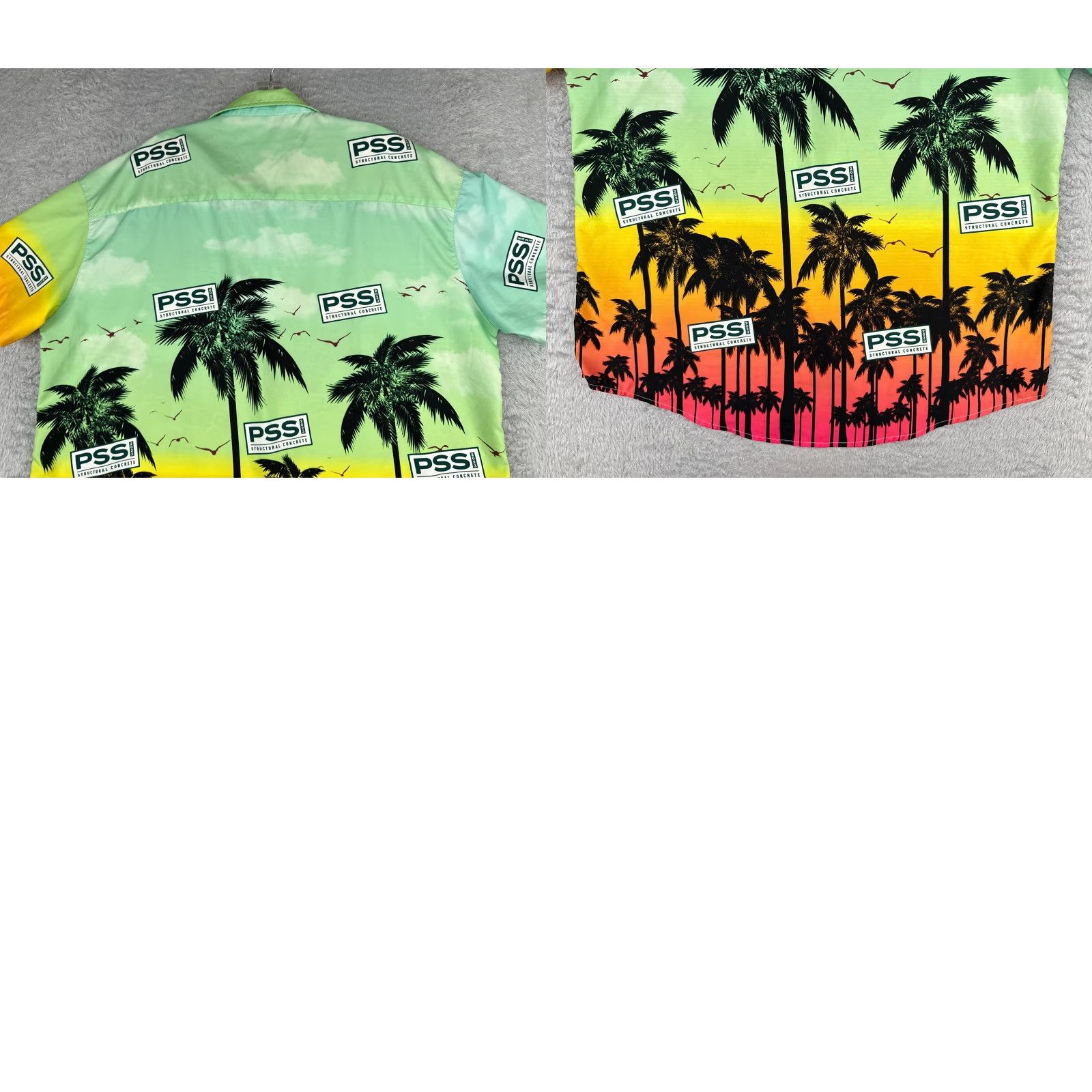 Vintage VINTAGE Precast Structural Solutions Shirt Men Medium Blue Orange Palm Sunset Hawaiian Size US M / EU 48-50 / 2 - 9 Thumbnail