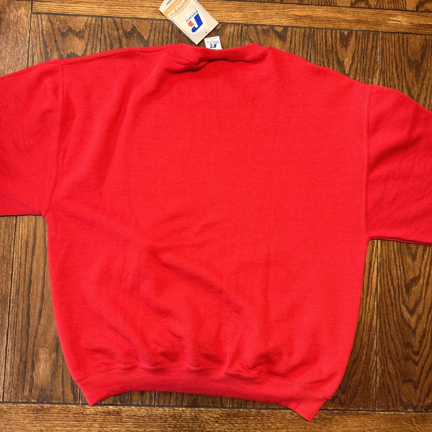 Russell Athletic VINTAGE Russell Athletic Crewneck Sweatshirt Mens Large Red Cotton Polyester Fleece Logo Pullover Shirt 26" Long Size US L / EU 52-54 / 3 - 7 Thumbnail