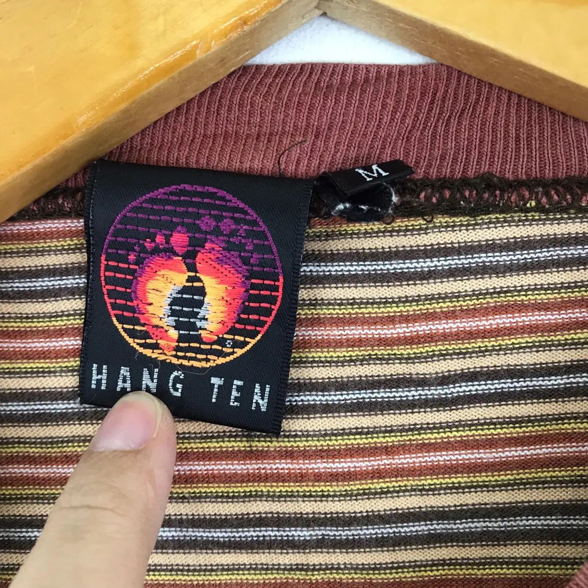 Hang Ten Vtg HANG TEN SURF Hawaii Striped Ringer Pocket Tee Shirt Size US M / EU 48-50 / 2 - 4 Thumbnail
