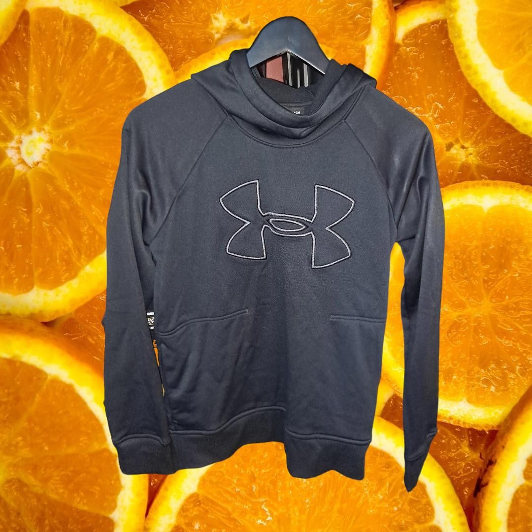 Under Armour Under Armour Black with Logo on the Front Hooded Sweatshirt Size US S / EU 44-46 / 1 - 1 Thumbnail