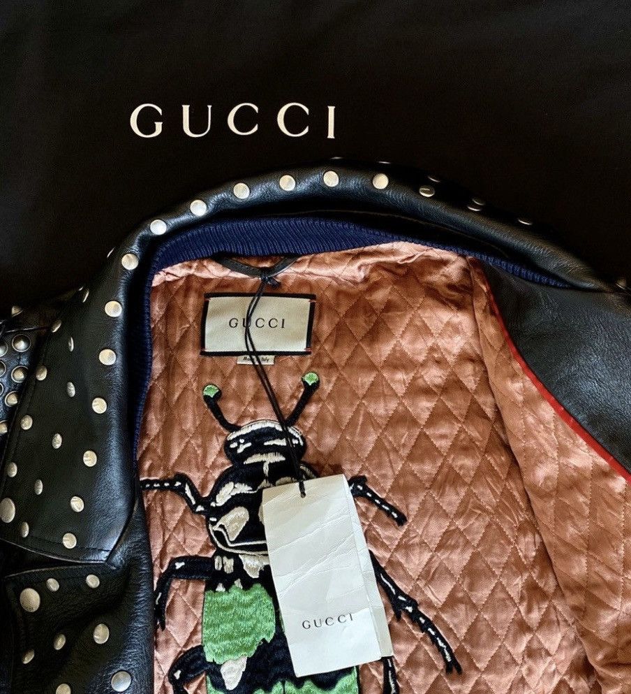 Gucci Gucci Studded Leather Biker Jacket with Fringe Size US M / EU 48-50 / 2 - 7 Thumbnail