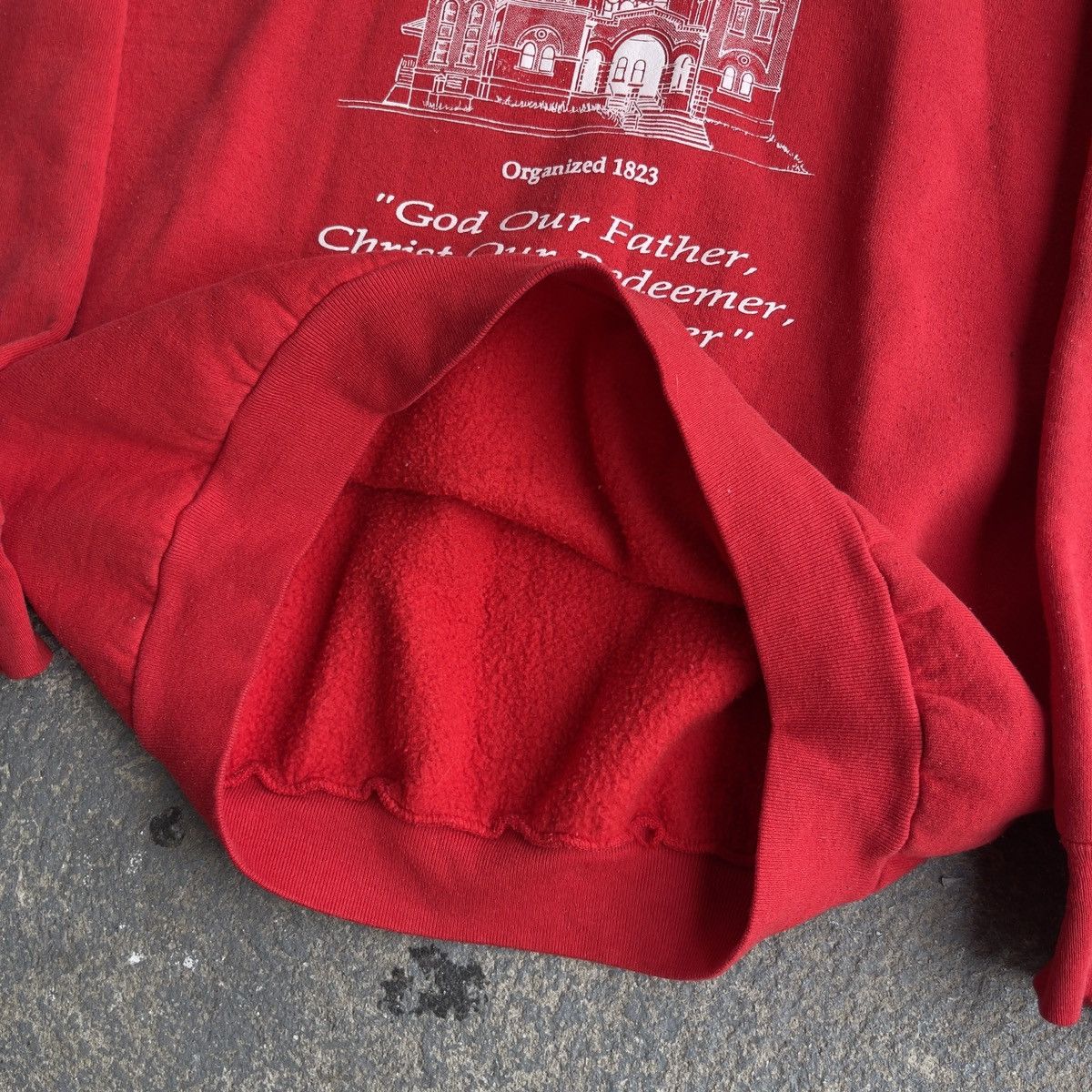 Fruit Of The Loom × Vintage Vintage FALL INTO THE SPIRIT ST PAULS AME CHURCH Raglan Crew Size US XL / EU 56 / 4 - 5 Thumbnail