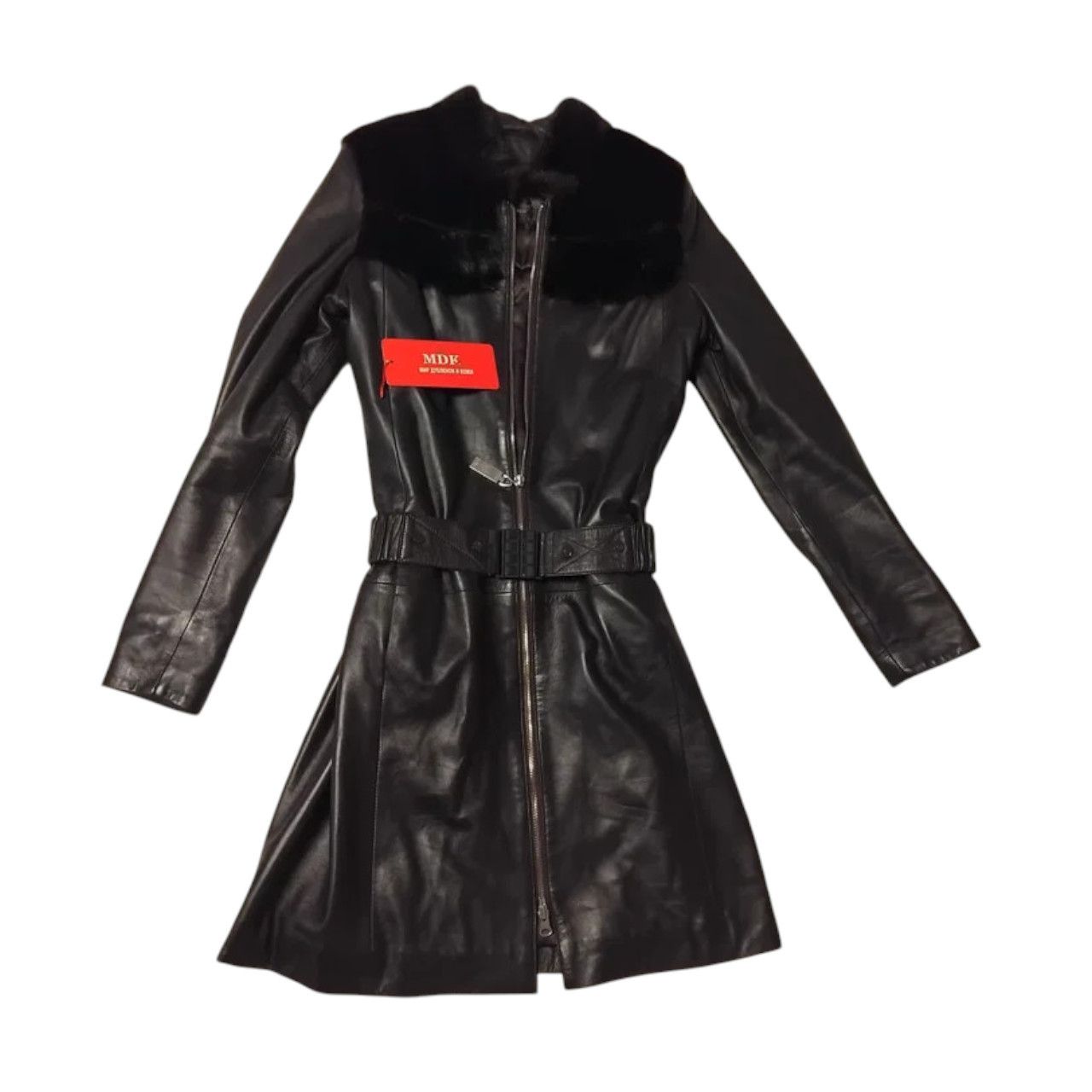Other leather trench coat sz S with mink fur Size S / US 4 / IT 40 - 1 Thumbnail