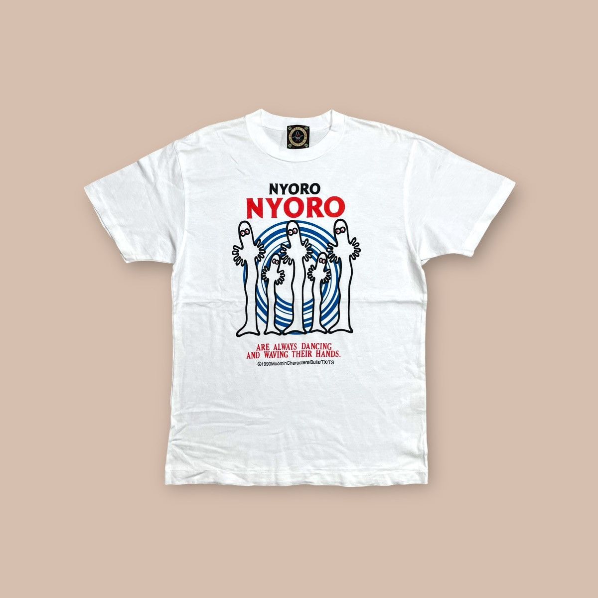 Anime Vintage 1990 MOOMIN CHARACTERS NYORO NYORO Tee Size US M / EU 48-50 / 2 - 1 Thumbnail