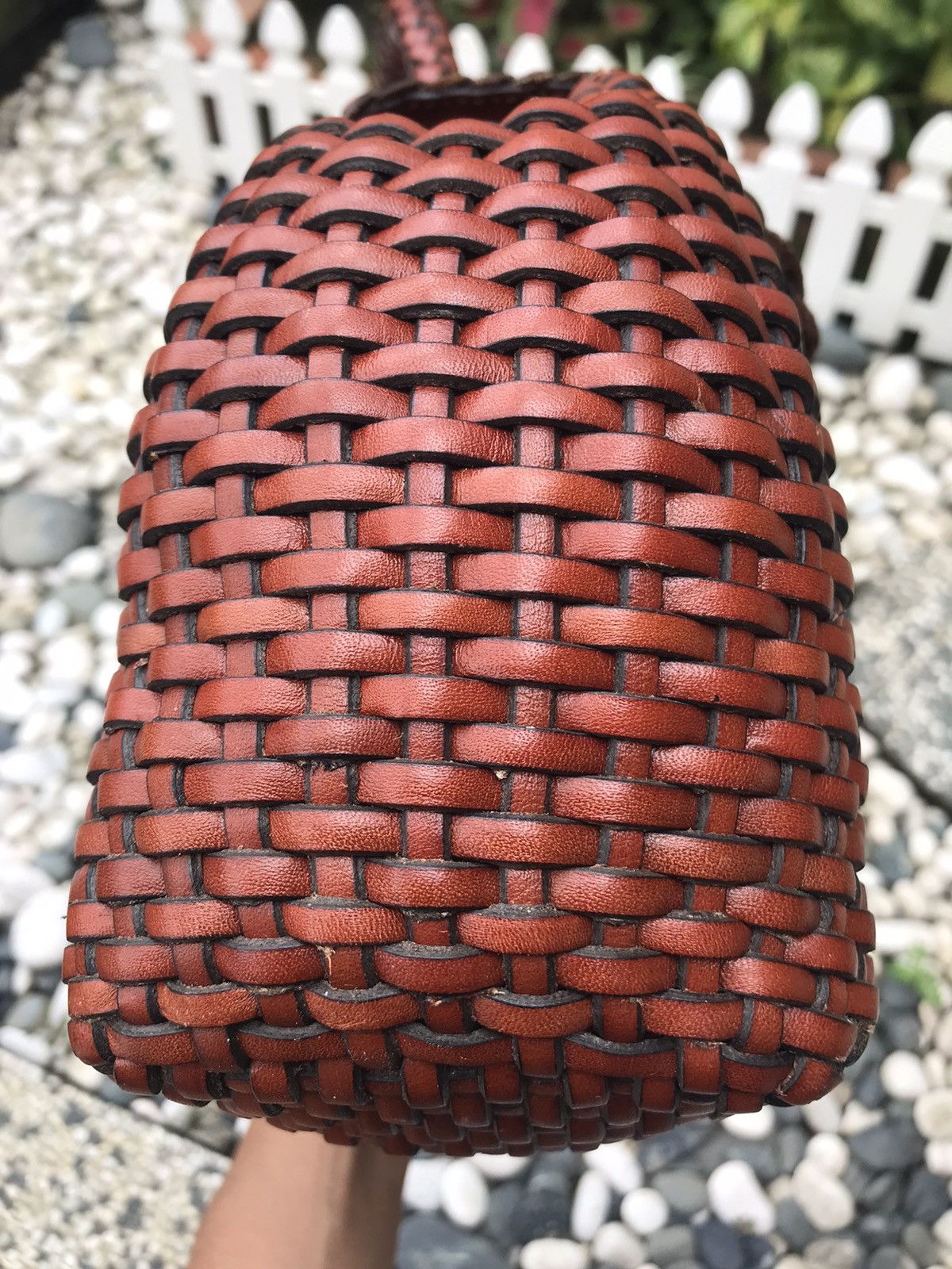 Genuine Leather × Handmade × Japanese Brand CUSTOM UNBRANDED HANDMADE BASKET WOVEN LEATHER STYLE HANDBAG Size ONE SIZE - 15 Thumbnail
