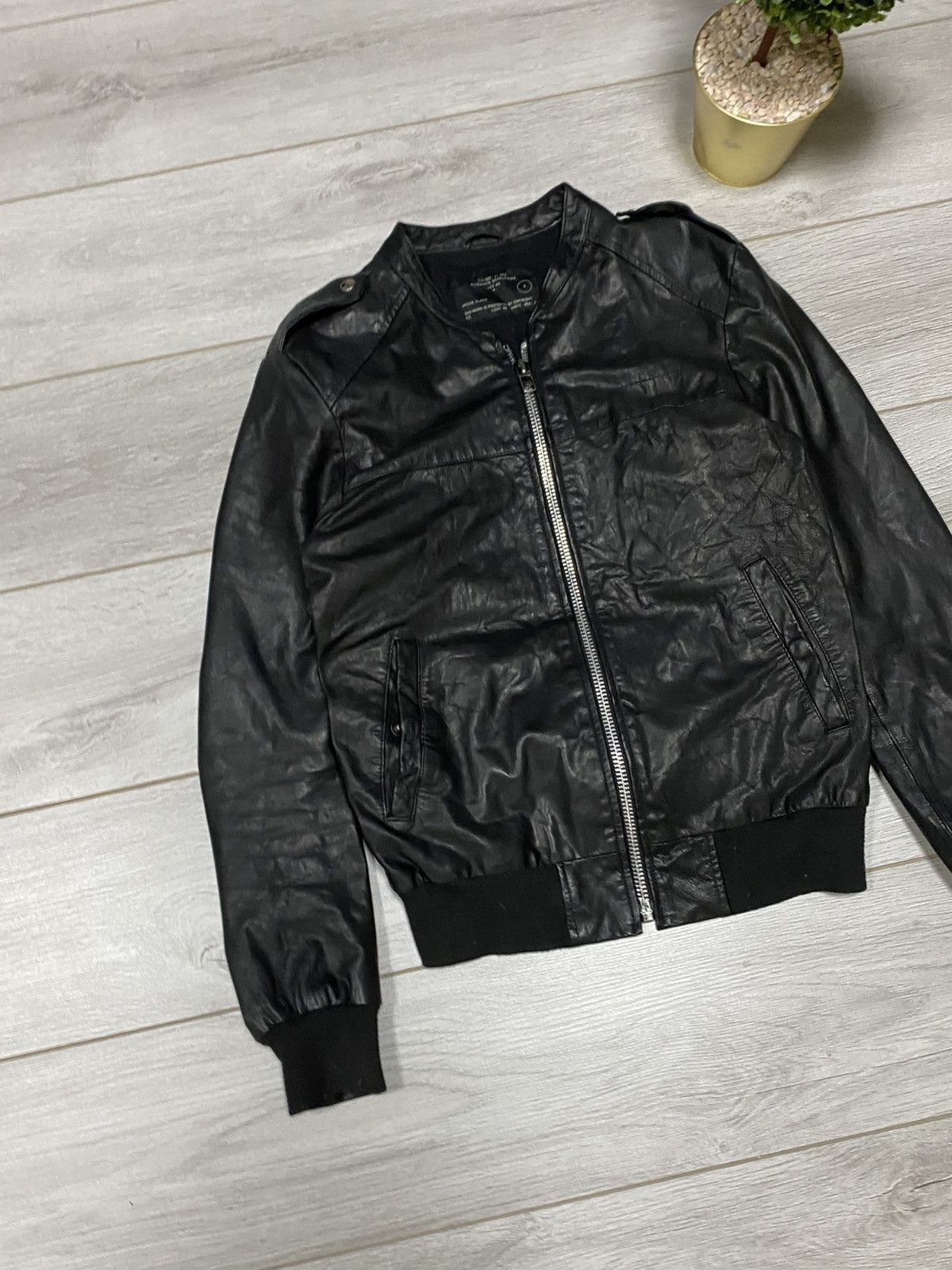 Allsaints Allsaints Spitalfields bomber Leather Jacket zip Size US S / EU 44-46 / 1 - 2 Thumbnail