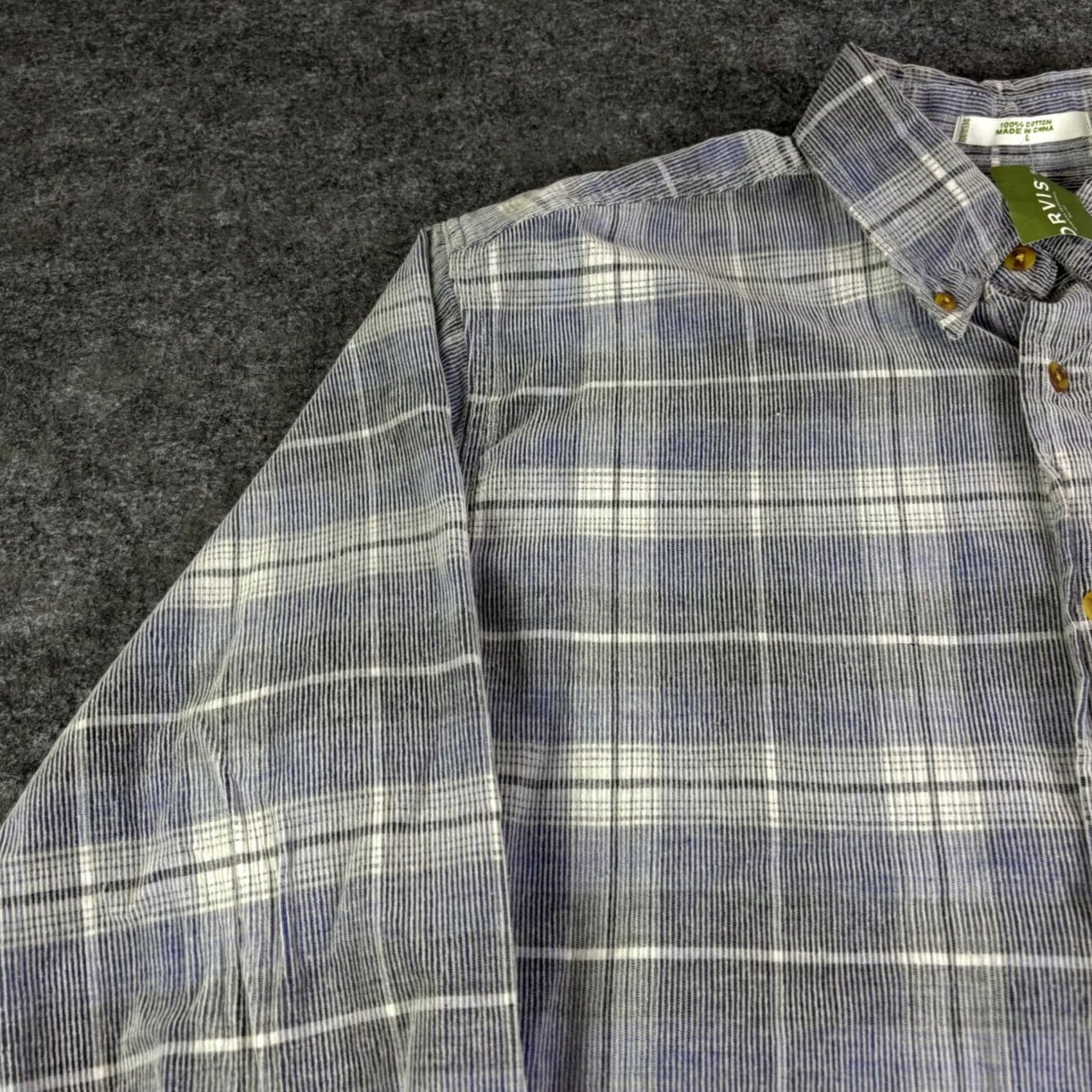 Orvis Orvis Mens Blue Plaid Corduroy Button-Down Shirt Long Sleeve L 5A3C-0353 New Size US L / EU 52-54 / 3 - 8 Thumbnail