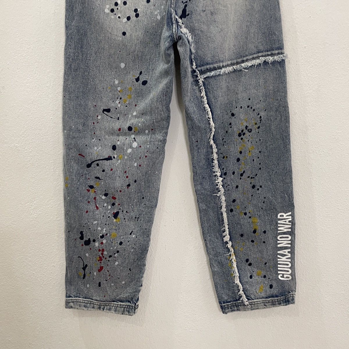 Other Vintage Guuka No War Patchwork Distressed Denim Jeans Size US 29 - 10 Thumbnail