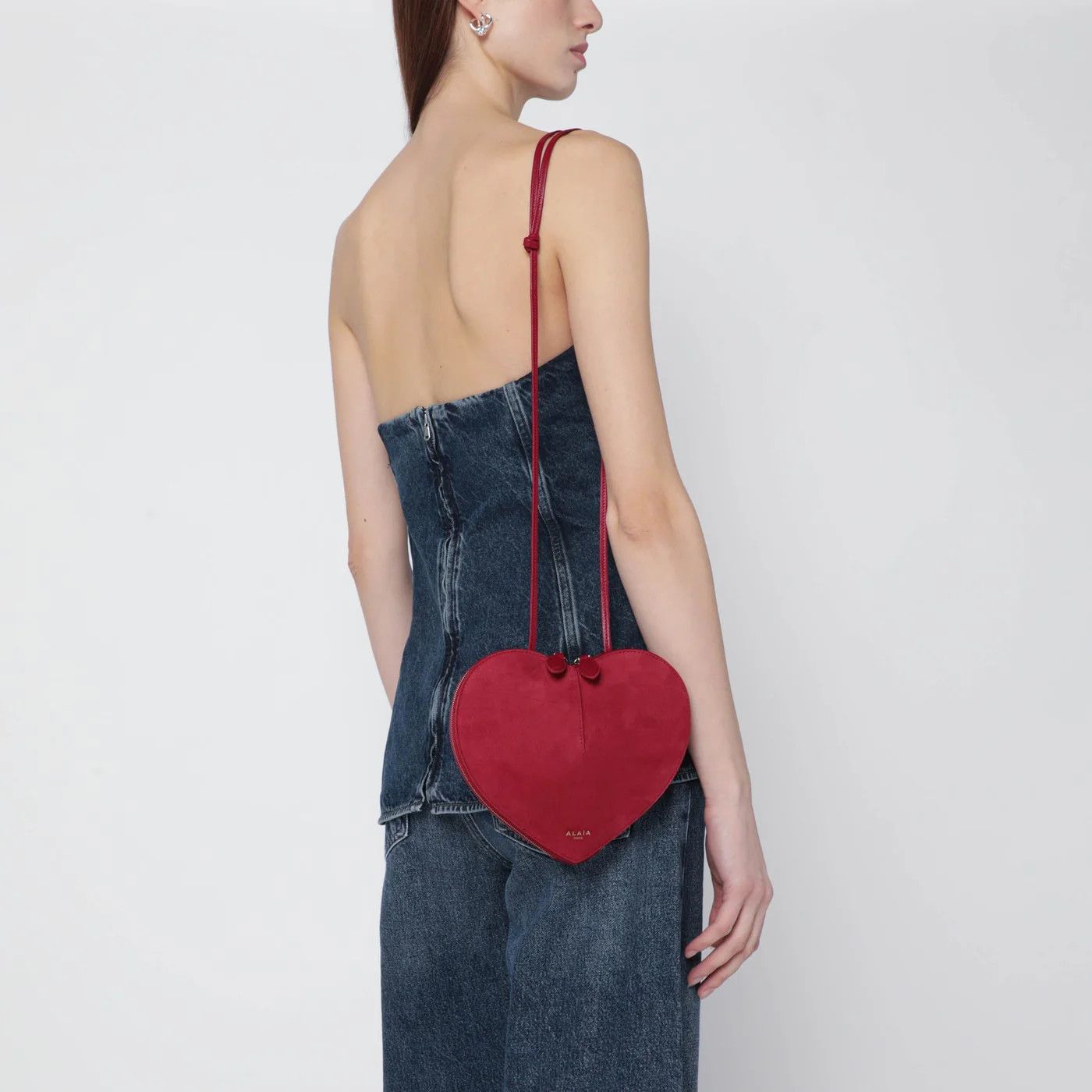 Alaia o1d2blof0426 Size: OS / Le Coeur Leather Shoulder Bag Size ONE SIZE - 2 Thumbnail