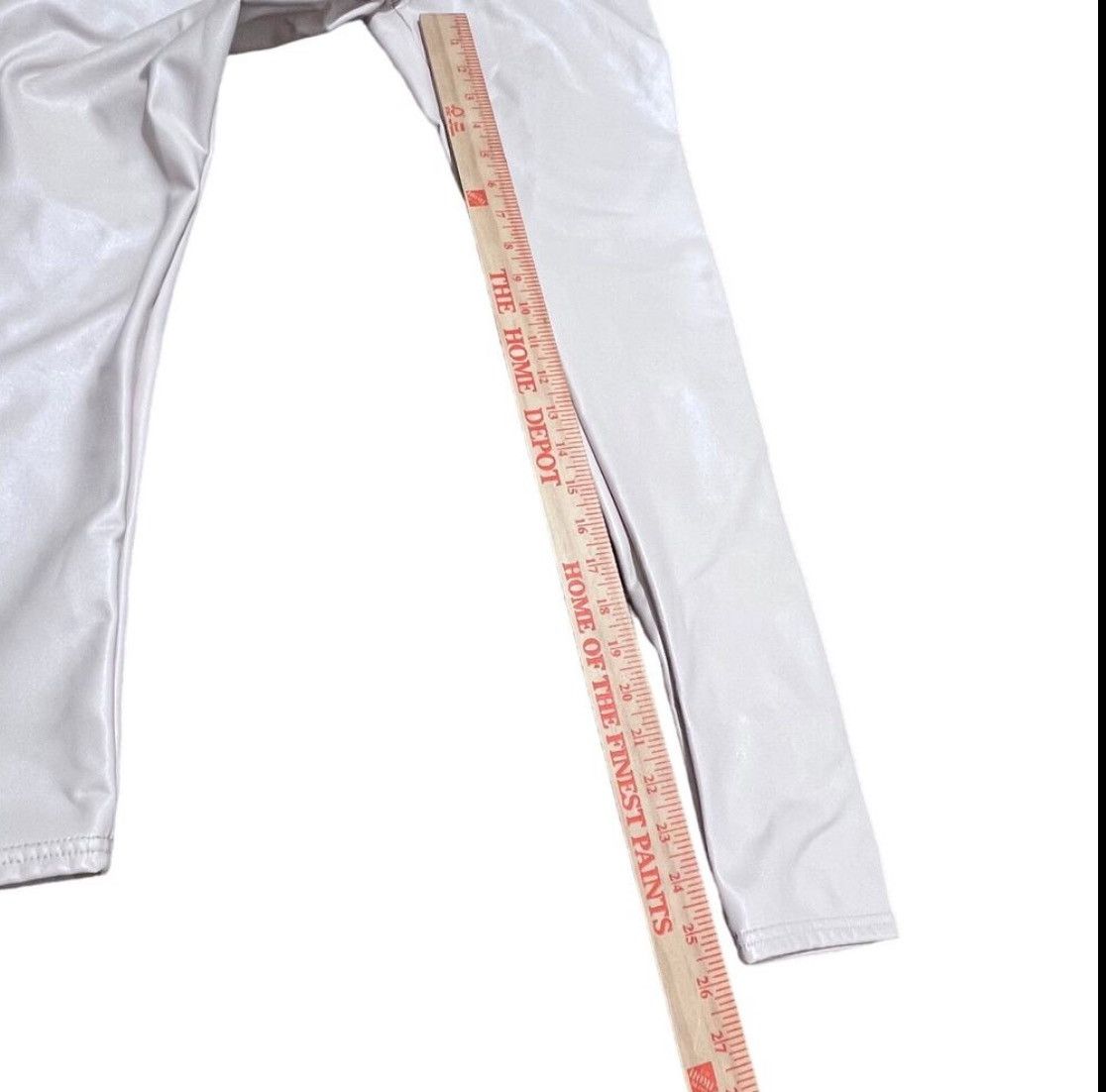 Other Faux Leather Plush Lined Thermal Skinny Leggings, Large 8-10 Size 30" / US 8 / IT 44 - 2 Thumbnail