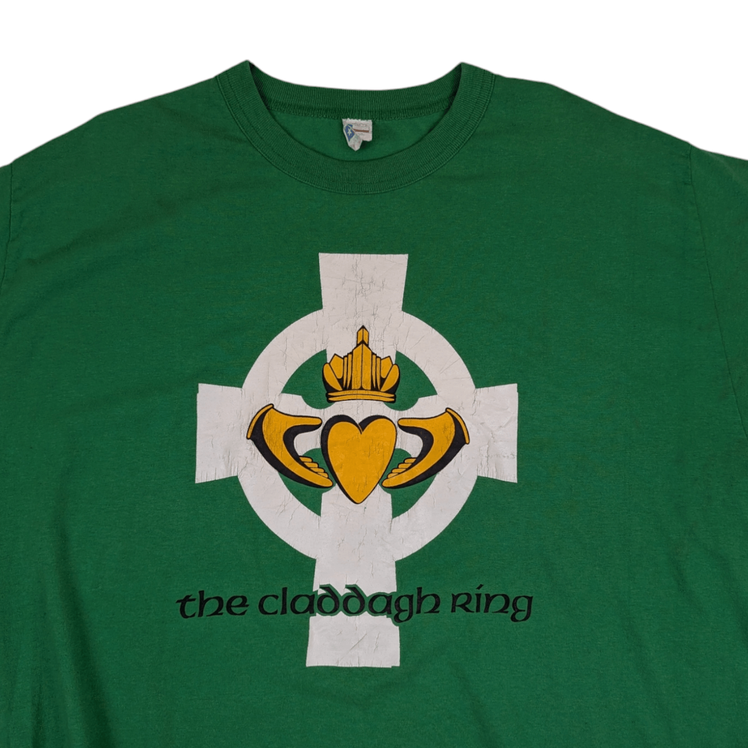 Vintage Vintage 90's THE CLADDAGH RING T-Shirt Single Stitches Size US XXL / EU 58 / 5 - 5 Thumbnail
