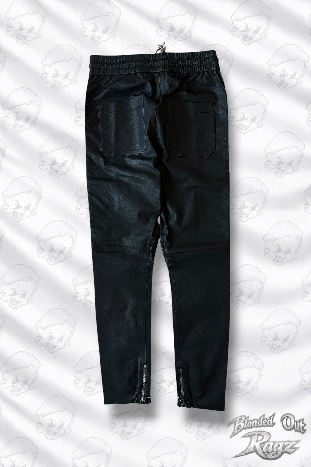 Balmain × H&M H&M x Balmain F/W 2015 Biker Leather Pants Size US 32 / EU 48 - 2 Thumbnail