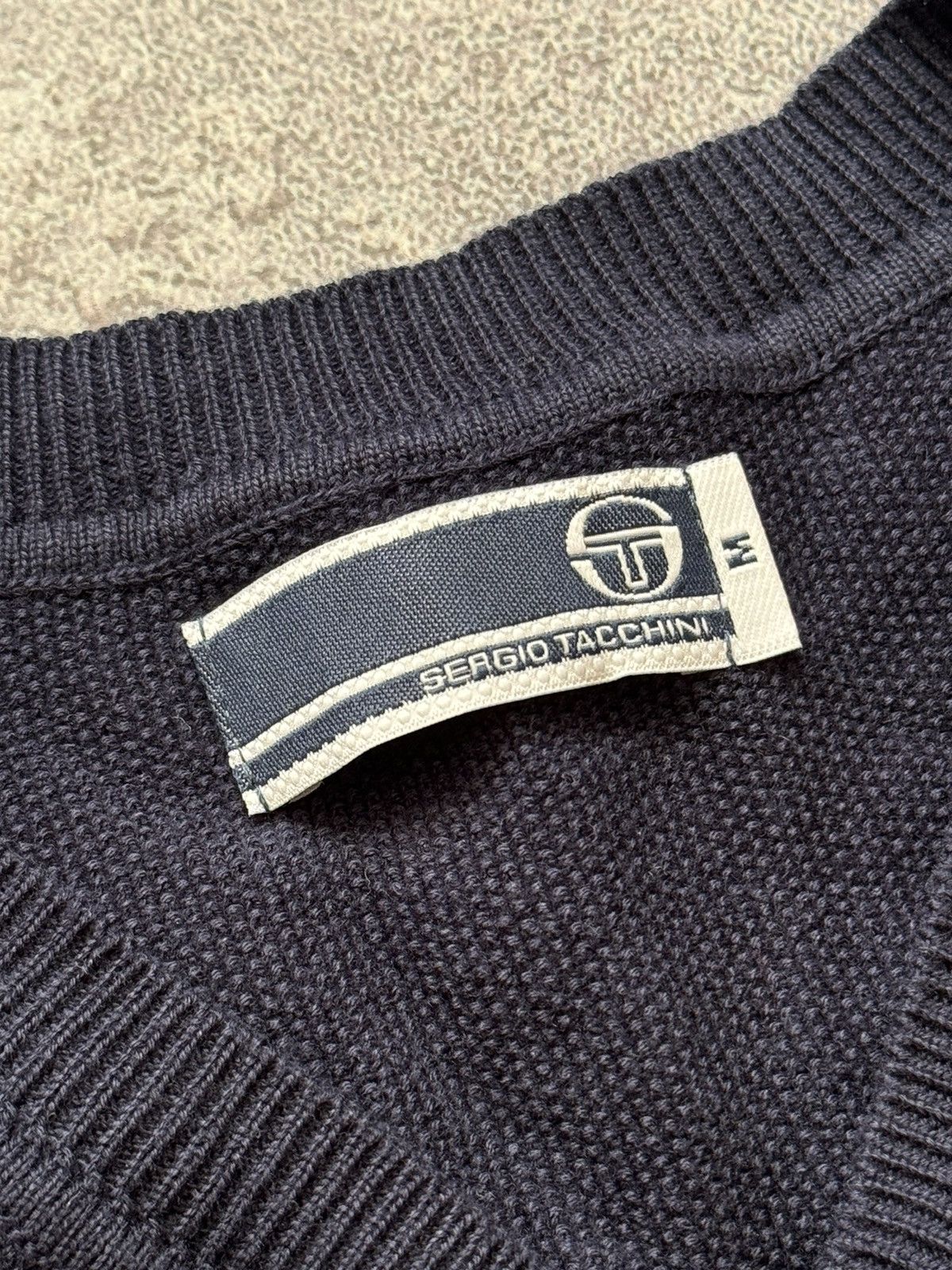 Sergio Tacchini × Vintage Sergio Tacchini M vintage v-neck knitwear vest sweater 00s Size US M / EU 48-50 / 2 - 6 Thumbnail