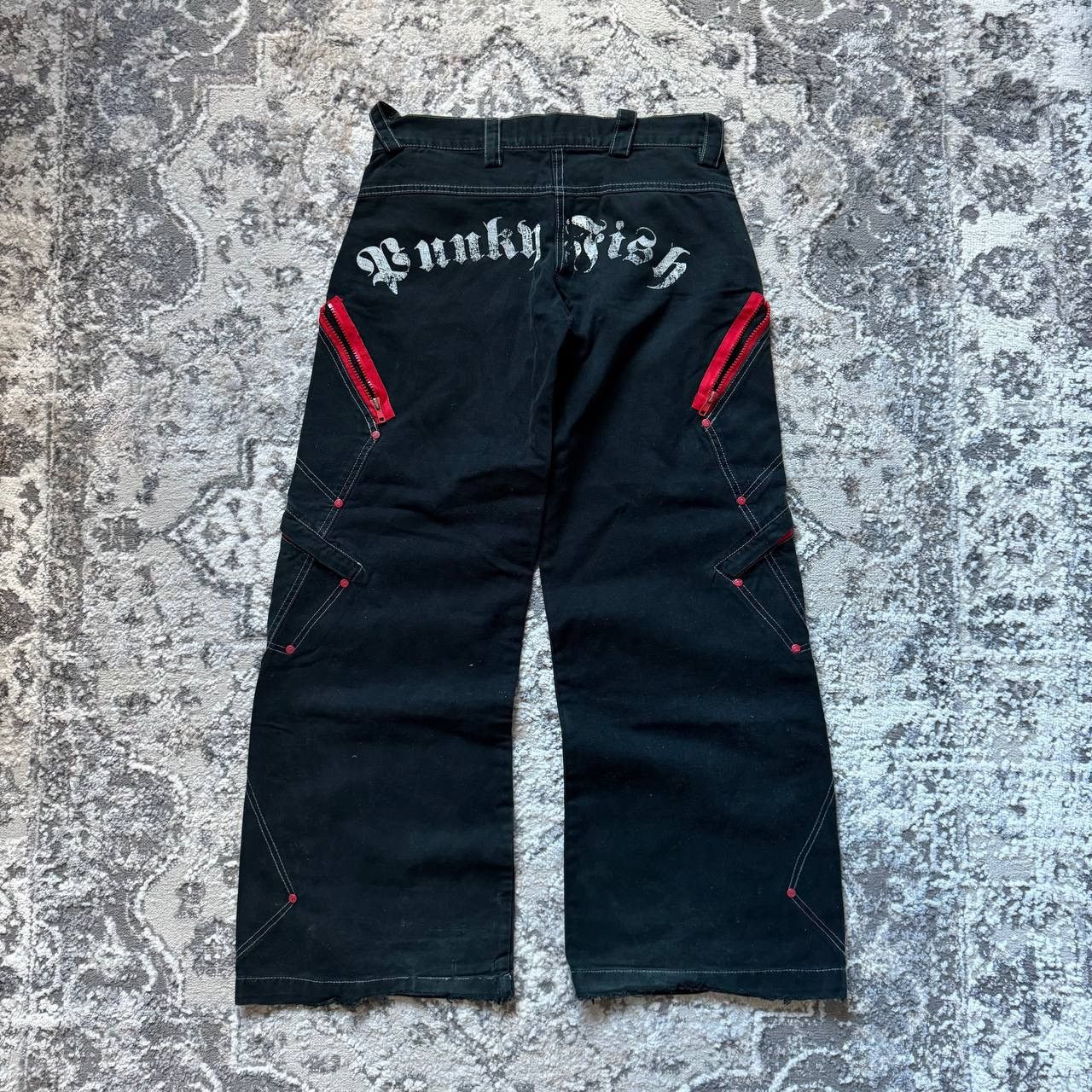 Japanese Brand Japanese Punky Fish Ultra Wide Leg Skate JNCO Skate Pants Size 32" / US 10 / IT 46 - 3 Thumbnail