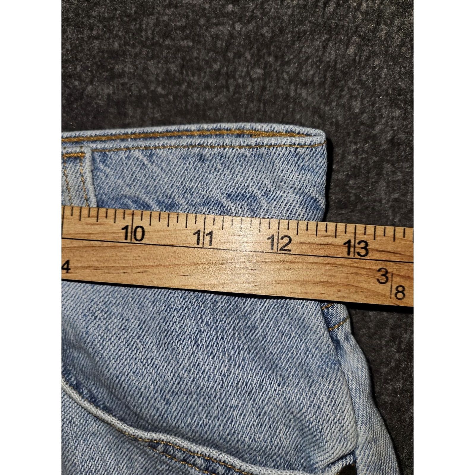 Levi's VINTAGE Levi's Denim Shorts Juniors 16 Slim Light Wash 90s Orange Tab 5 Pocket Women Jeans Bermuda Blue 100% Cotton Slim Mens Girls Size 38" / US 16 / IT 52 - 4 Thumbnail