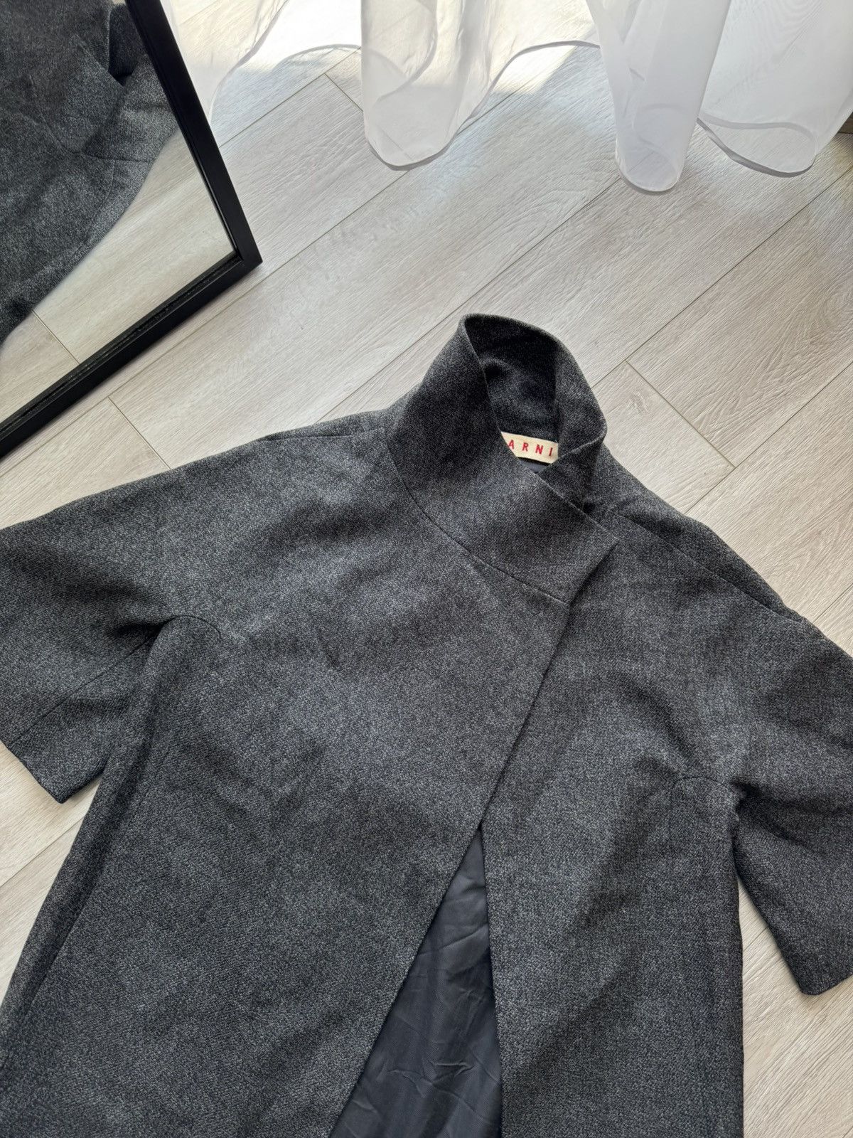 Marni × Vintage Vintage MARNI Wool Open Coat Half Sleeve Size S / US 4 / IT 40 - 7 Thumbnail