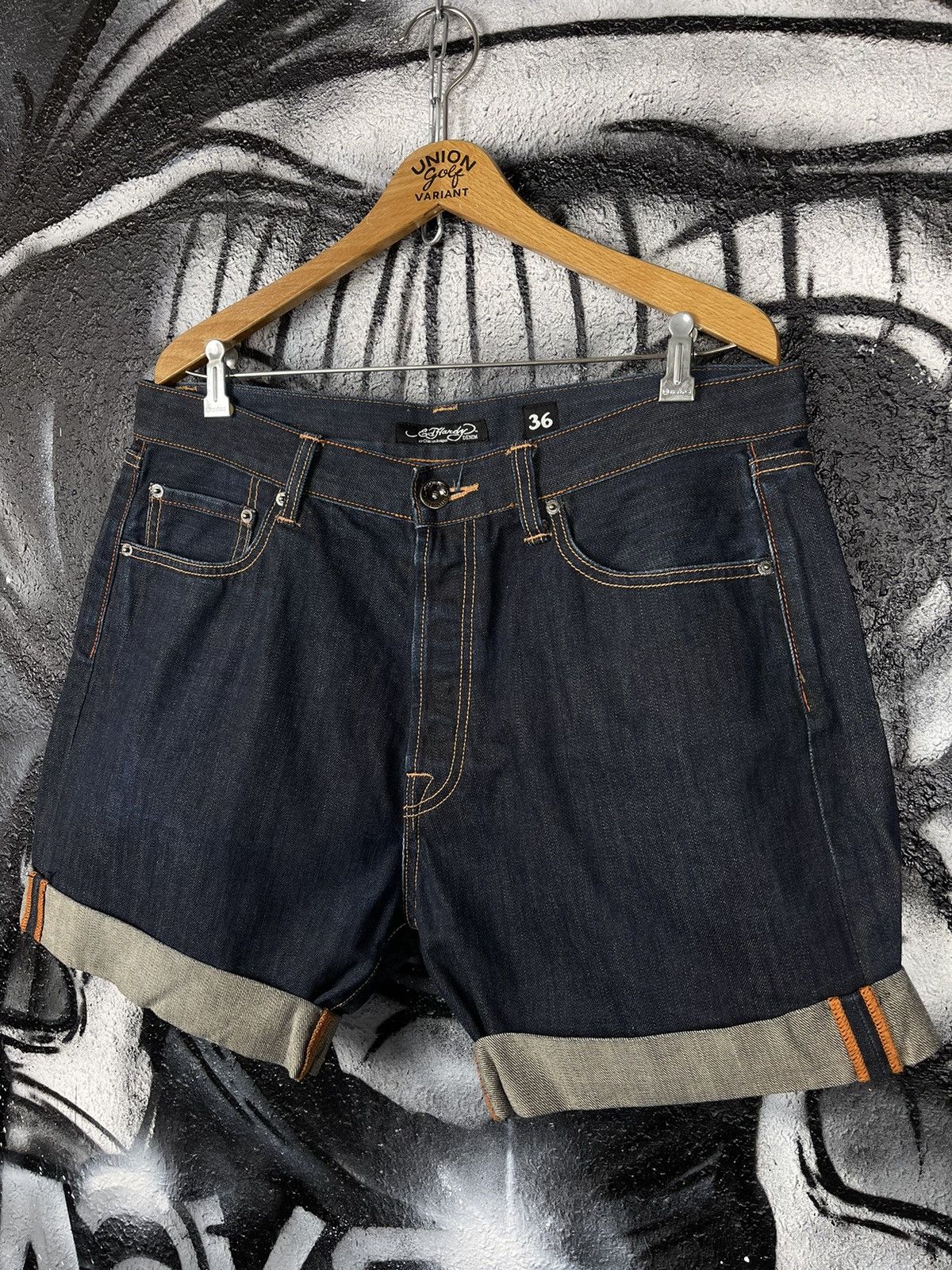 Ed Hardy Ed Hardy by Christian Audigier Jeans Shorts Size 36 Size US 36 / EU 52 - 4 Thumbnail