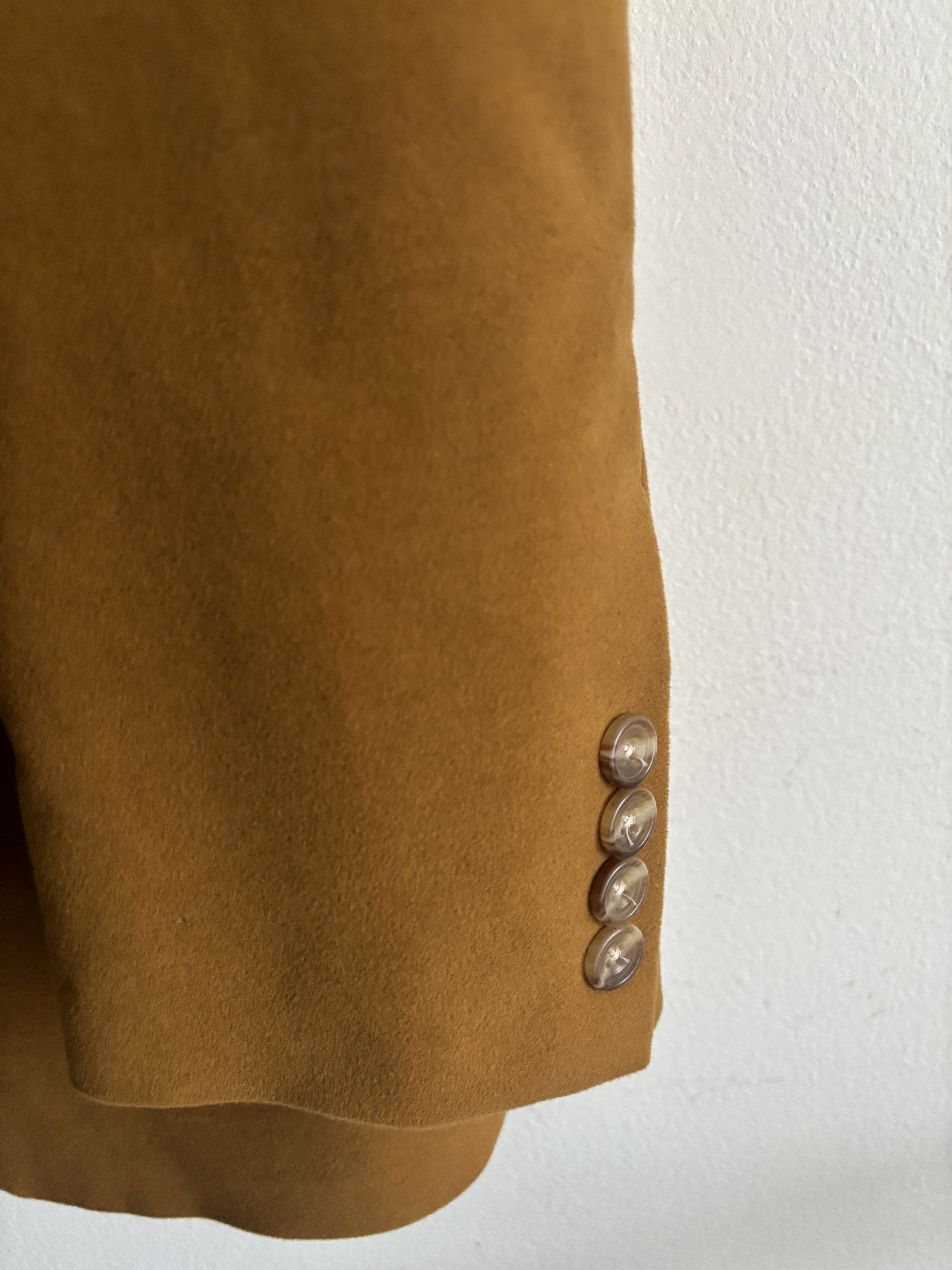 Hickey Freeman $1100 Tan/ Brown Cotton Velvet Sport Coat - 40 Size 40R - 4 Thumbnail