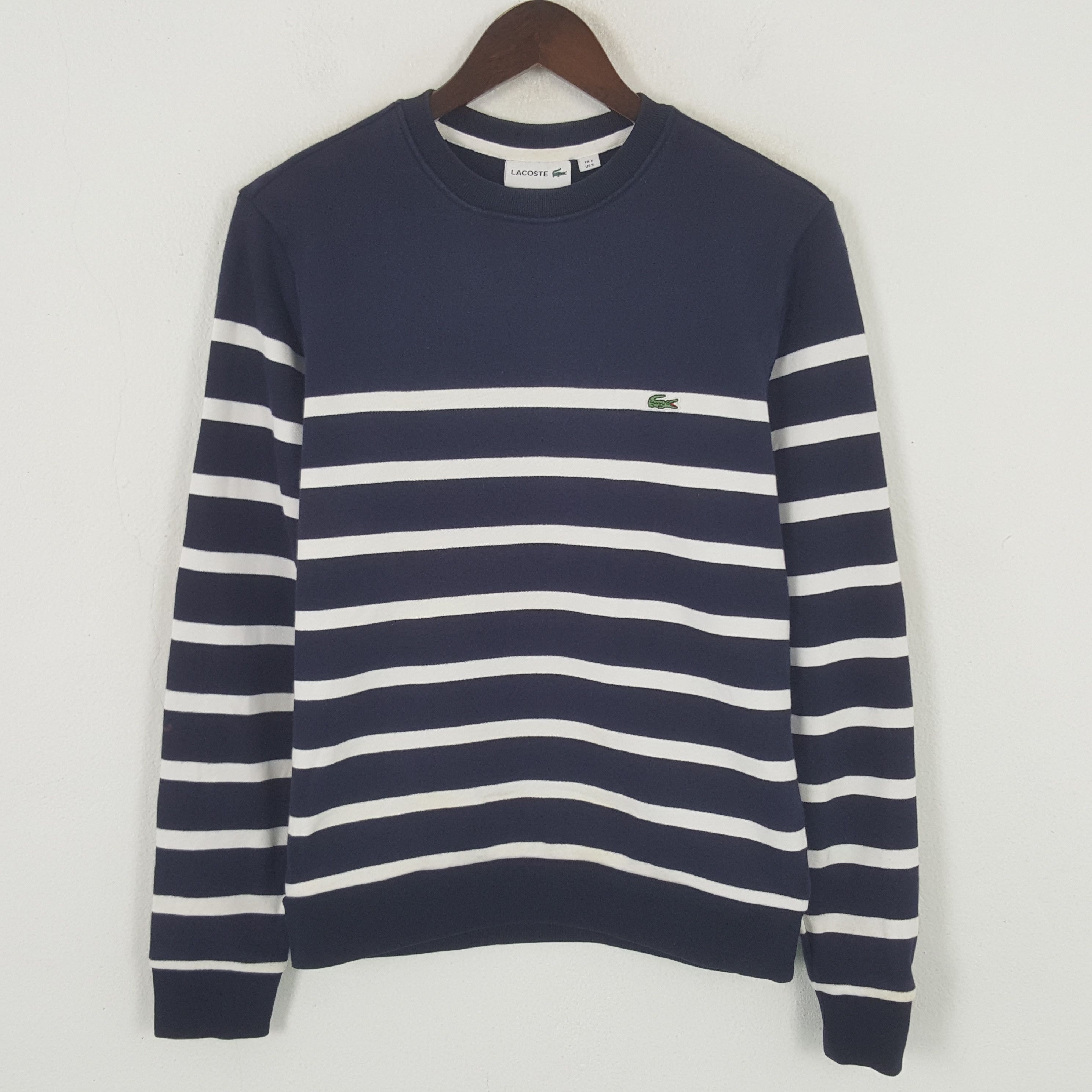 Lacoste × Vintage Vintage Lacoste Striped Sweatshirt Size US S / EU 44-46 / 1 - 1 Thumbnail
