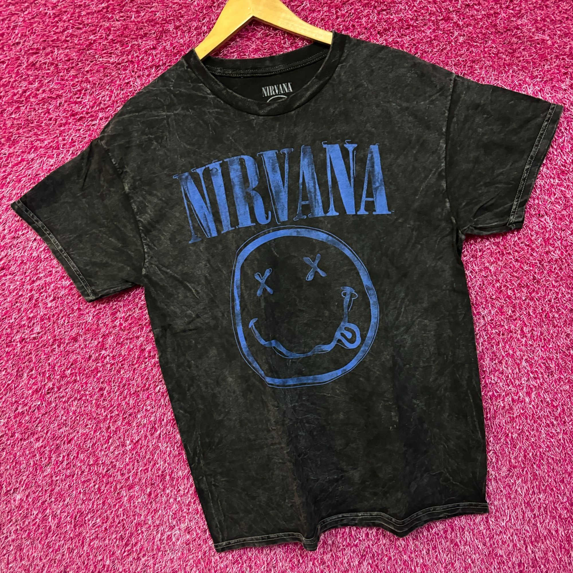 Nirvana Nirvana Never Mind Smiley Face Grunge Mineral wash Tshirt si Size US L / EU 52-54 / 3 - 3 Thumbnail