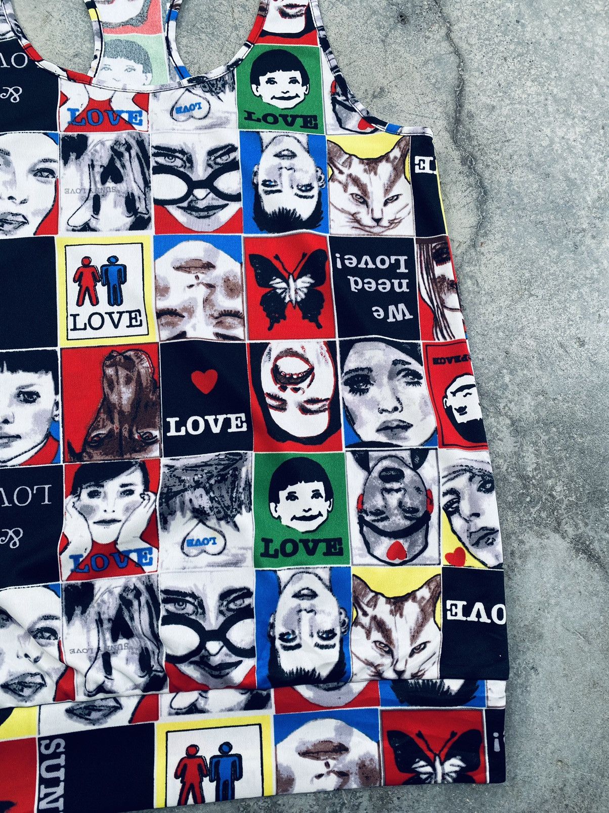 Japanese Brand Vintage Han Ahn Soon Face Art Tank Top Size S / US 4 / IT 40 - 9 Thumbnail