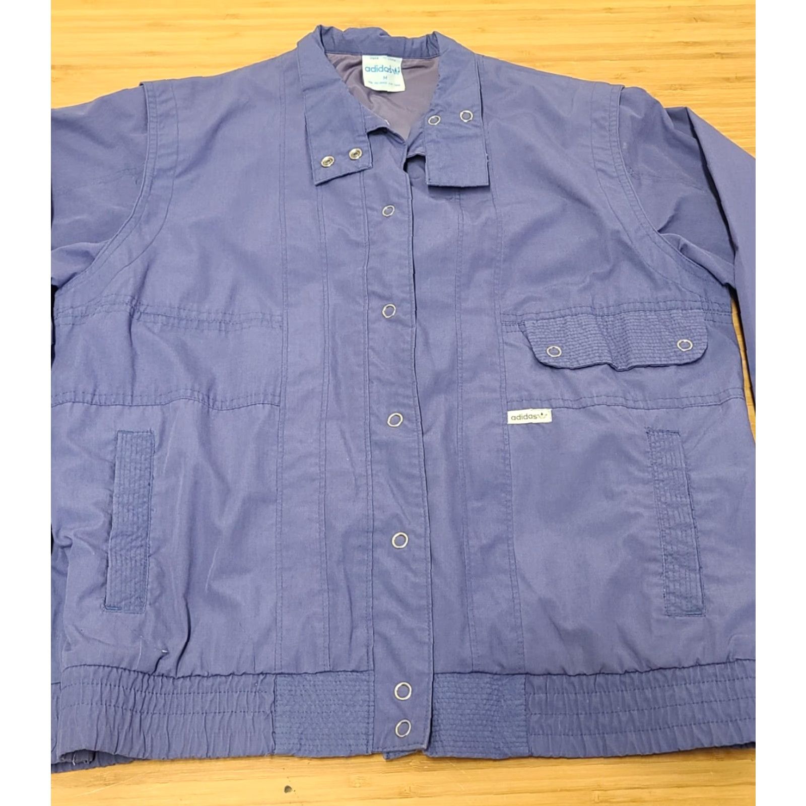 Adidas VINTAGE Adidas Tennis Jacket Blue 80s Lightweight Full Snap Pockets Mens Medium Size US M / EU 48-50 / 2 - 2 Thumbnail