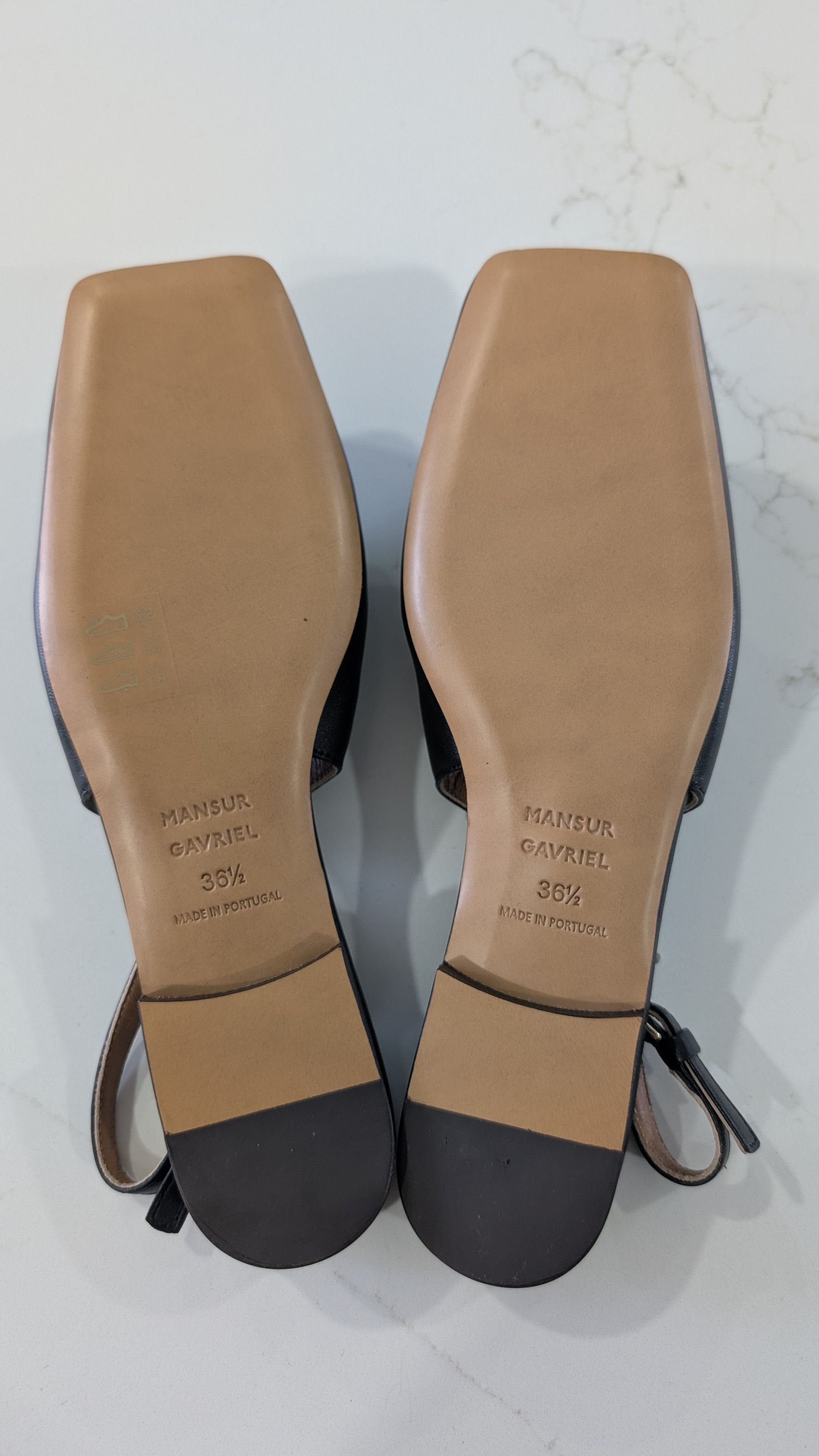Mansur Gavriel Mansur Gavriel Black Leather Square Toe Flats EU 36.5 US 6.5 Size US 6.5 / IT 36.5 - 4 Thumbnail