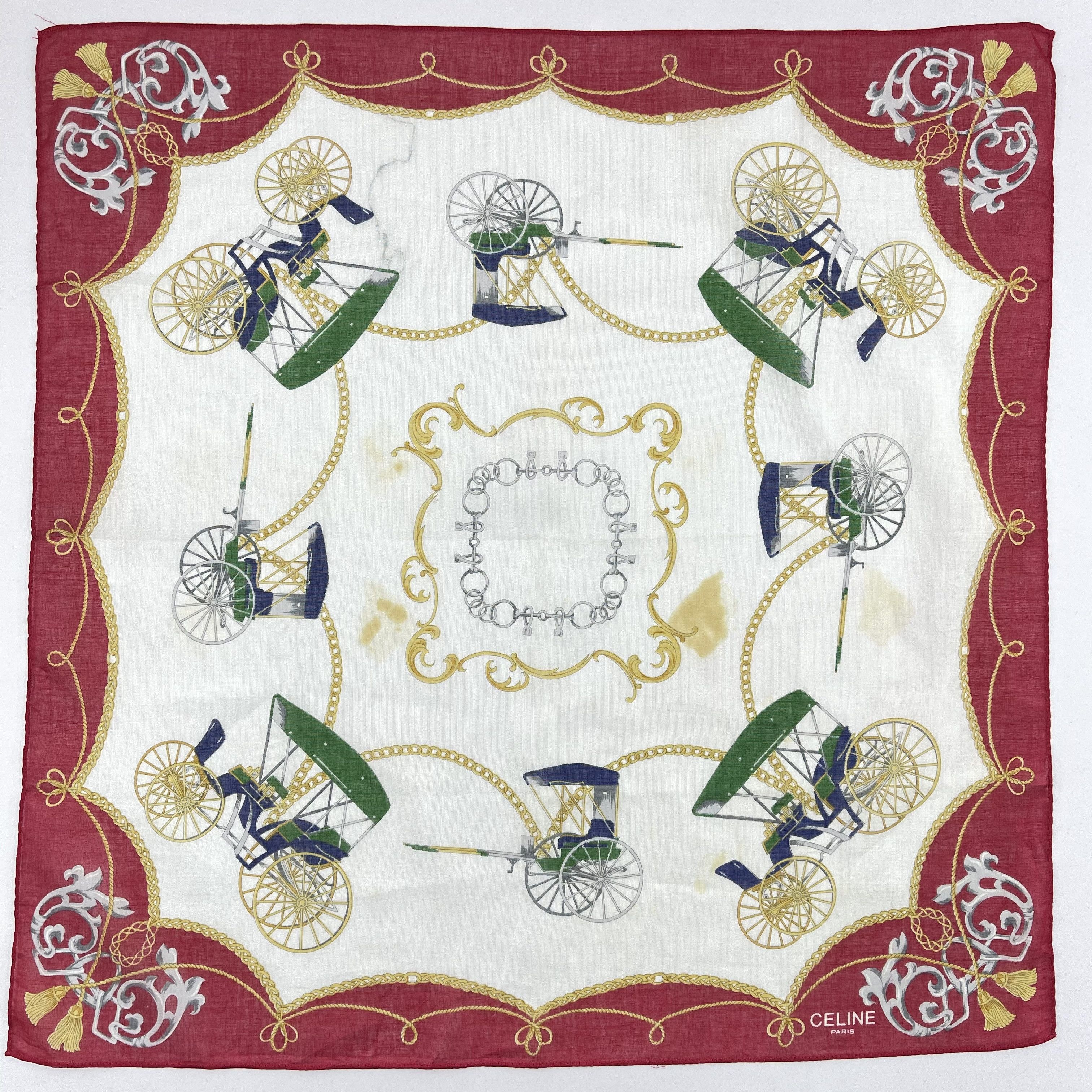 Celine × Vintage Celine Handkerchief/Neckerchief/Bandana-KD3257 Size ONE SIZE - 2 Thumbnail