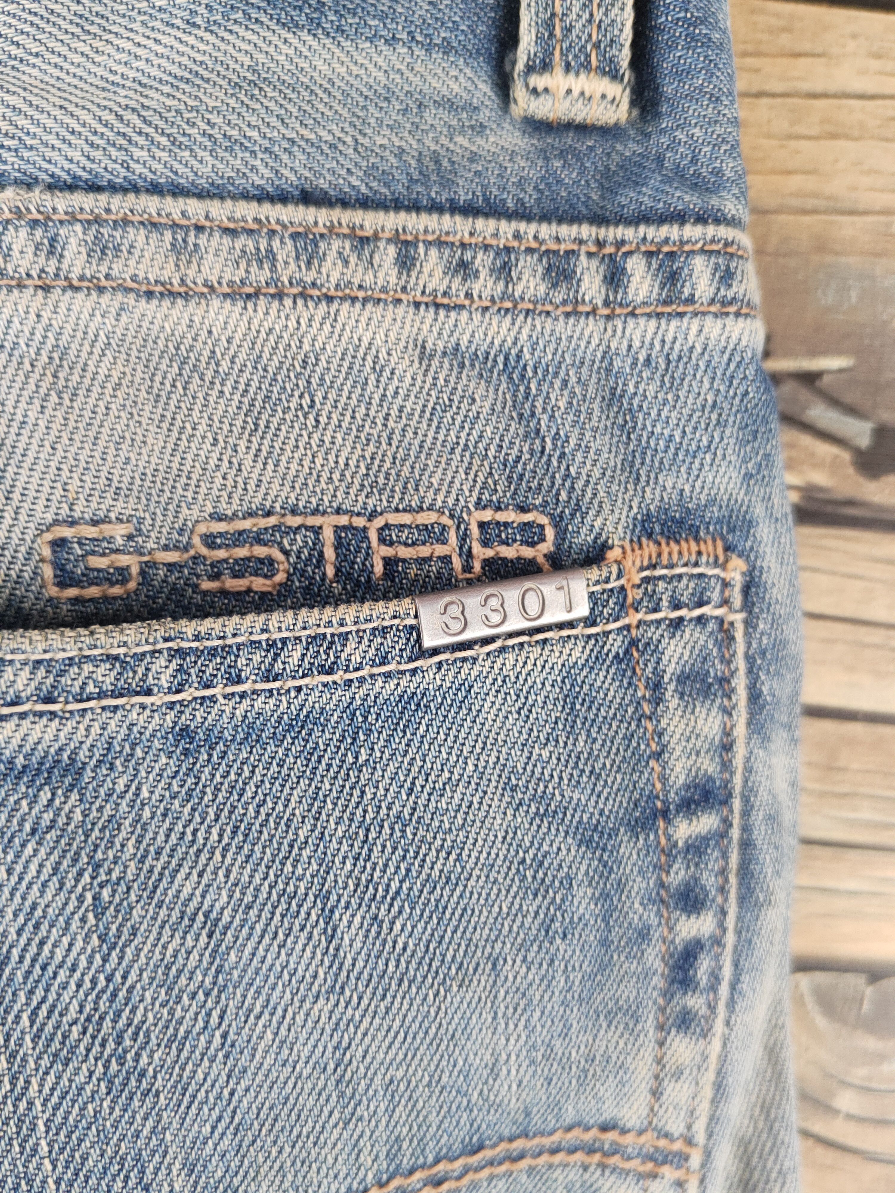 G-Star DL G-star Raw Blue Distressed Ripped Jeans #46-963 Size US 31 - 11 Thumbnail