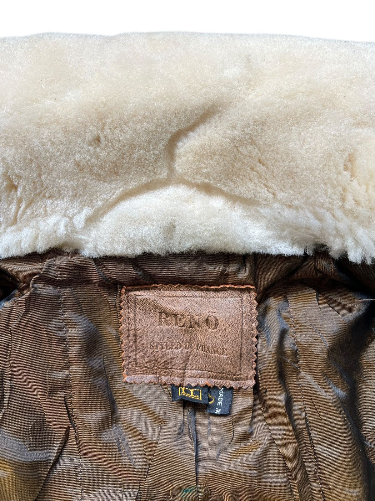 Vintage Vintage Reno France Fur Brown G1 Leather Jacket Size US L / EU 52-54 / 3 - 17 Thumbnail