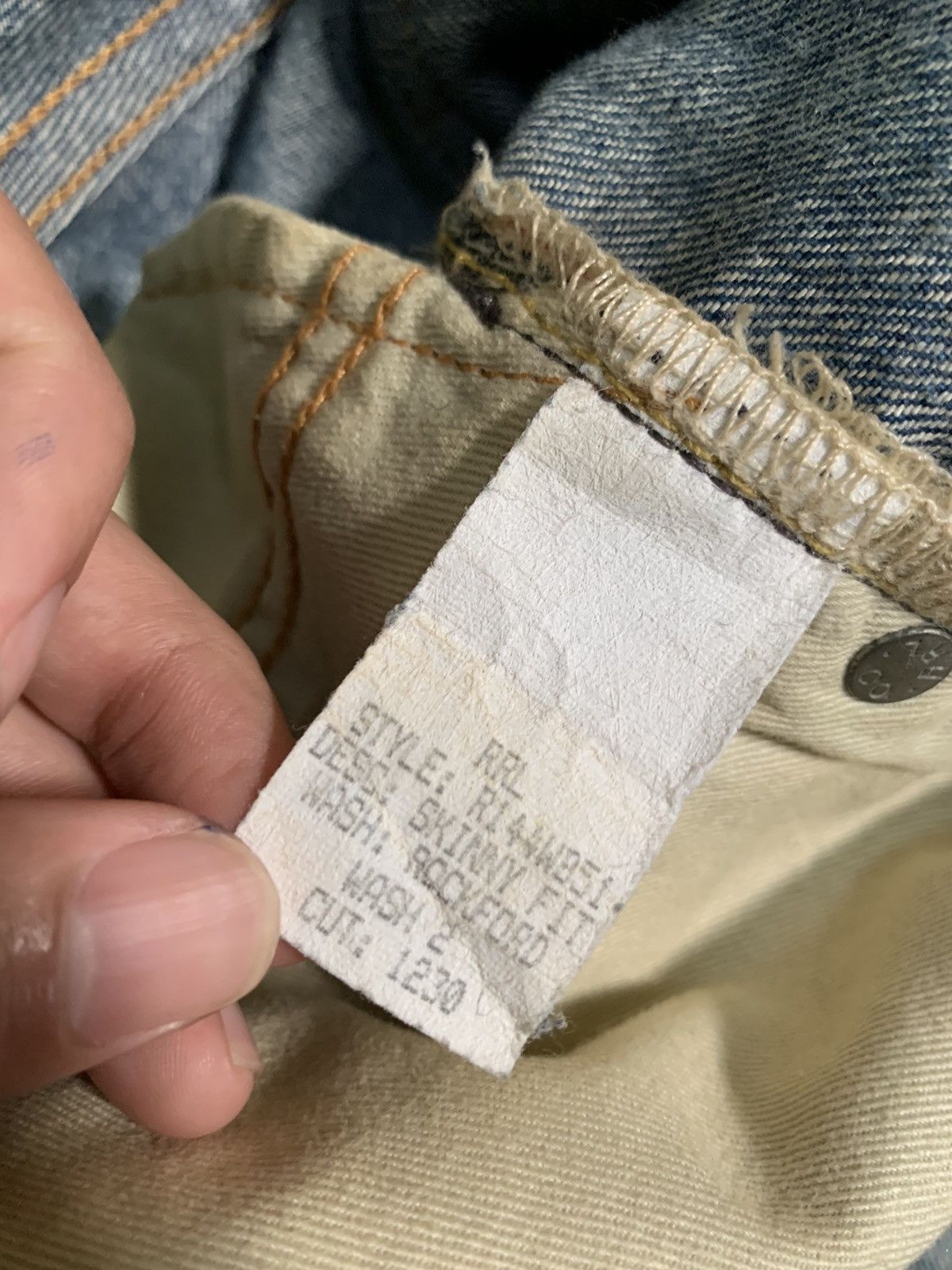 Kapital VINTAGE RRL DOUBLE RALPH LAUREN SELVEDGE RUSTY DISTRESSED Size US 31 - 21 Thumbnail