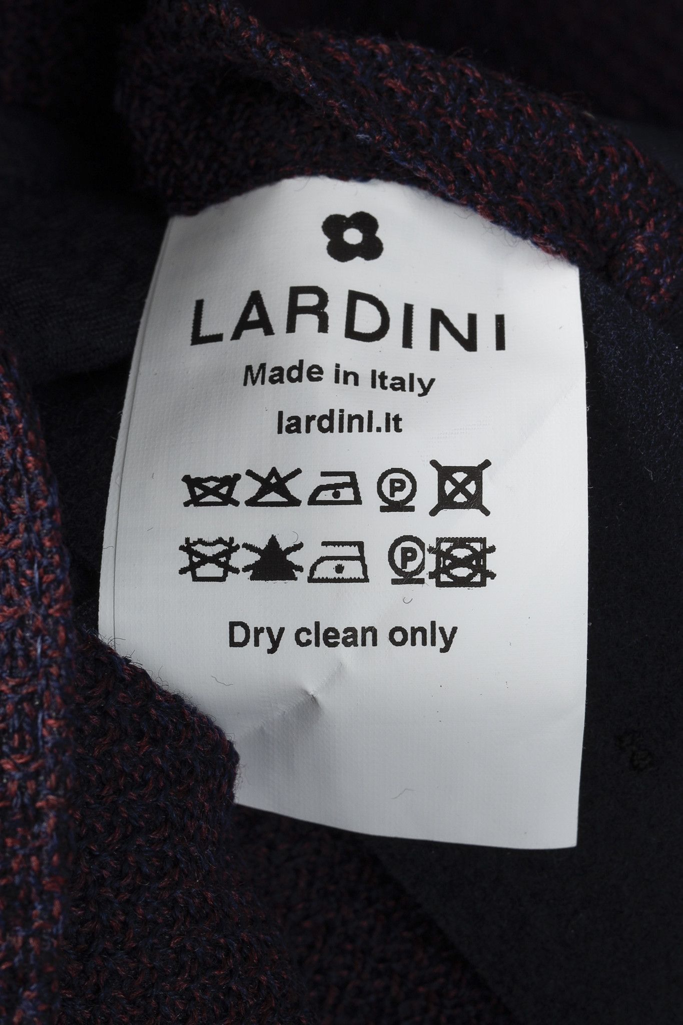 Lardini Lardini Liknit Unstructured Black & Maroon Knit Blazer Size 38R - 10 Thumbnail