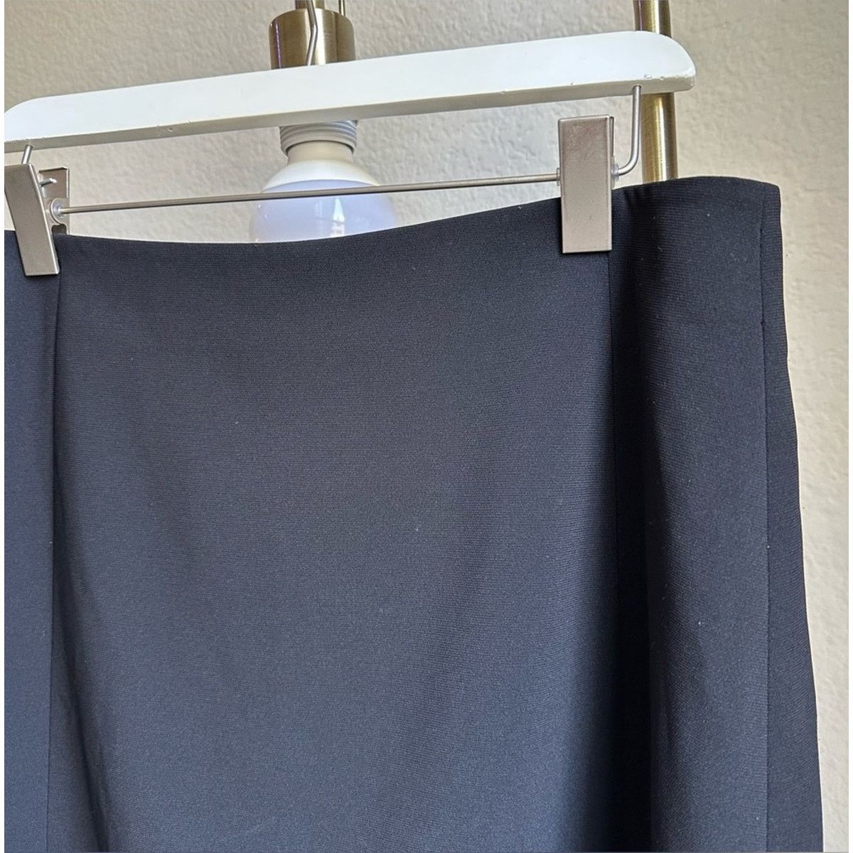 Theory Theory Black Crepe A-Line Mini Skirt Size 34" / US 12 / IT 48 - 2 Thumbnail